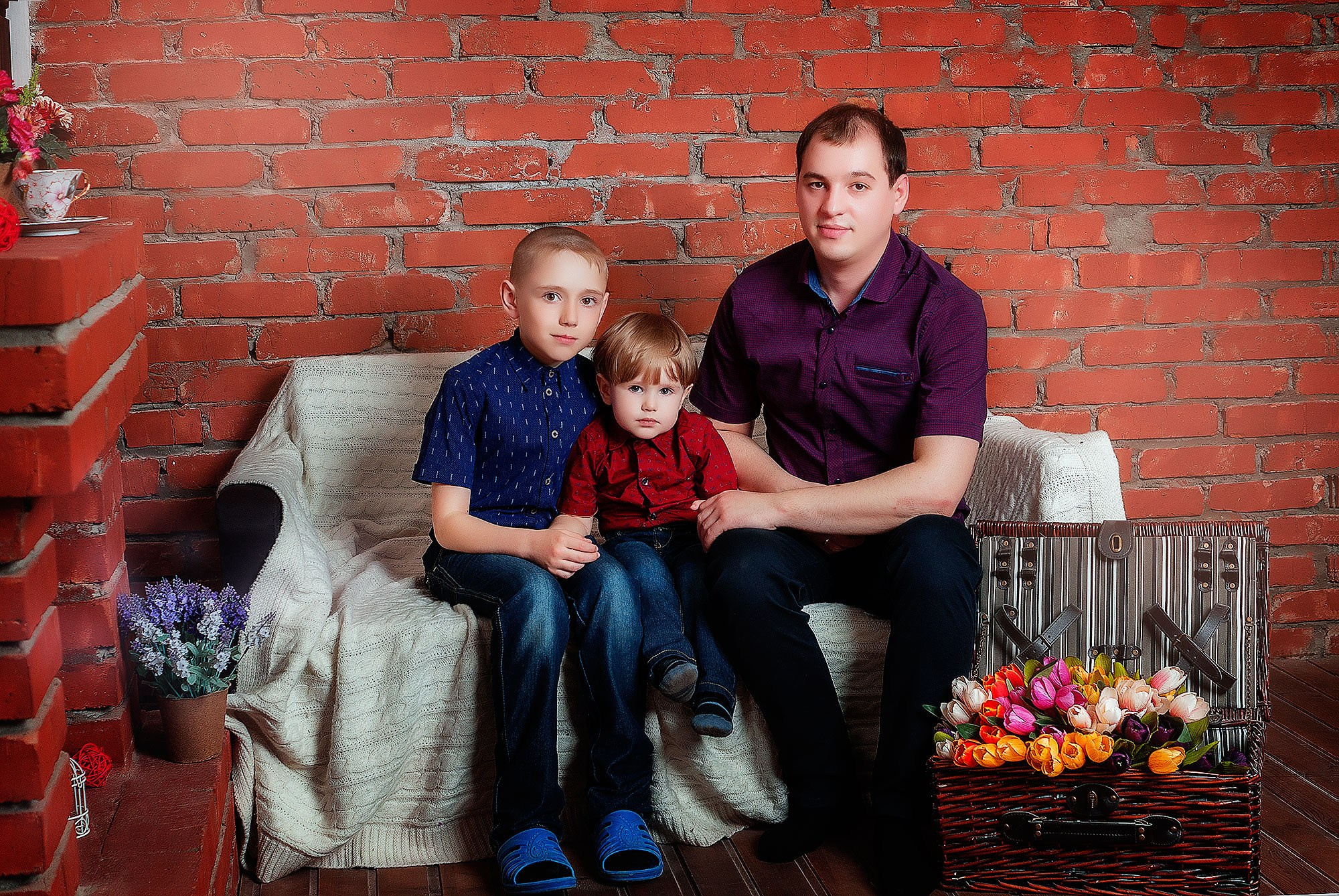 Семейная съёмка в студии. Семейный фотограф г. Новокузнецк Юлия Машникова