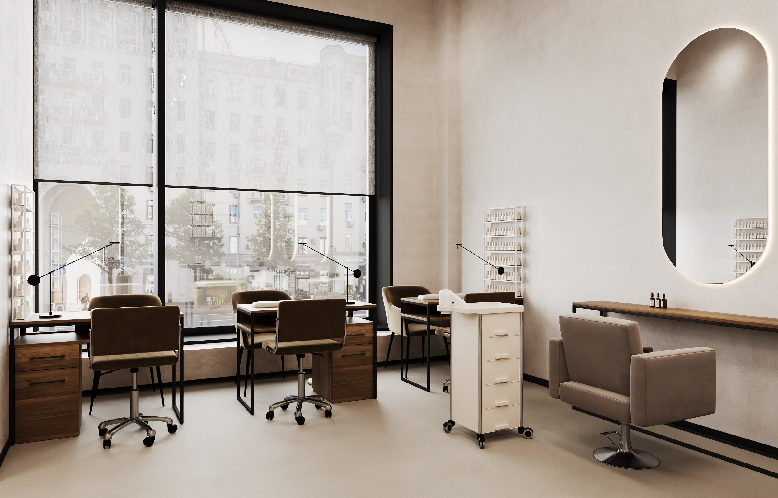 Beauty Salon Tatcher. Дизайн интерьера | 3D визуализация | Миланская Марина