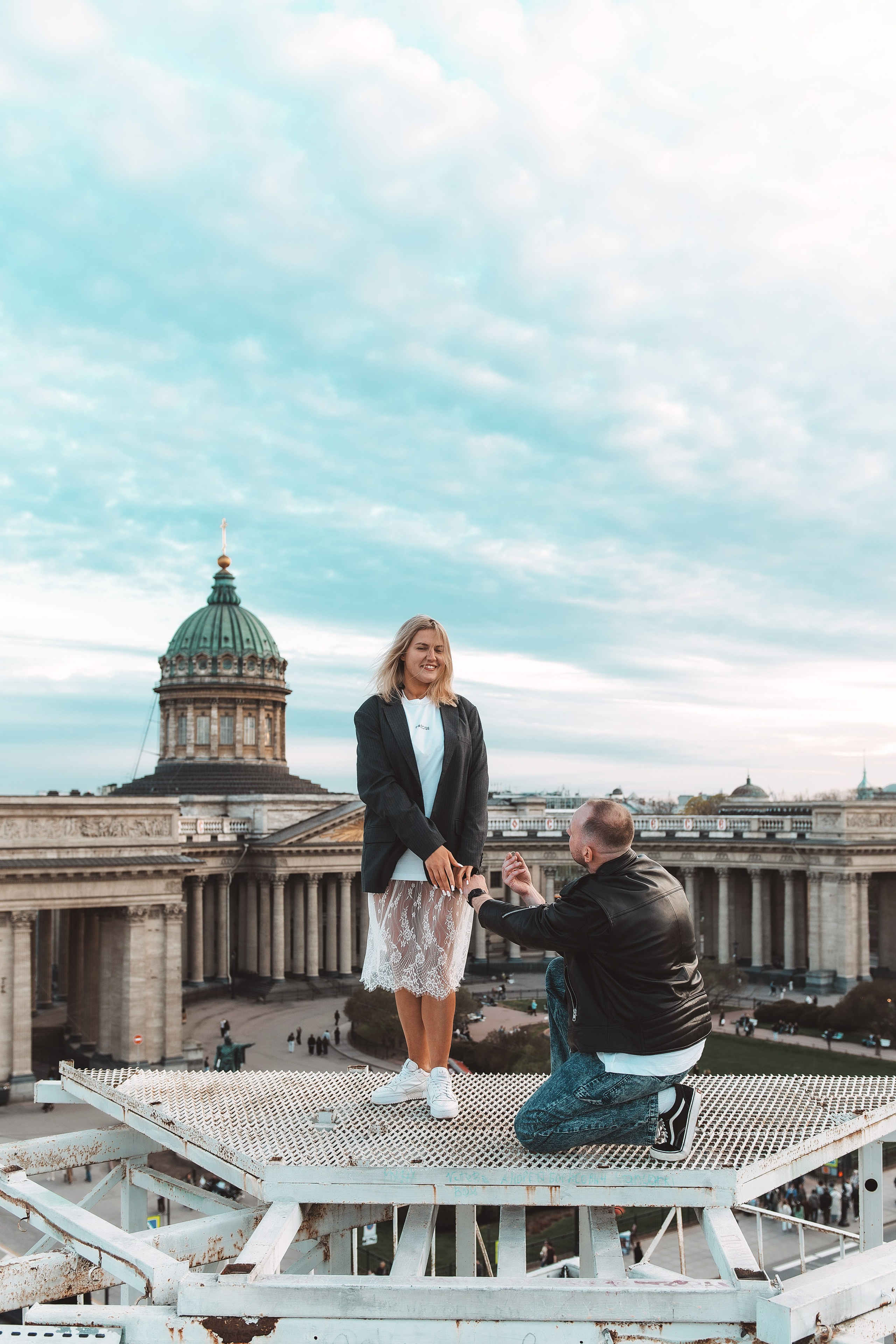 На крыше. Надя и Саша. Свадебный и семейный фотограф в Санкт-Петербурге — Мария Черепанова