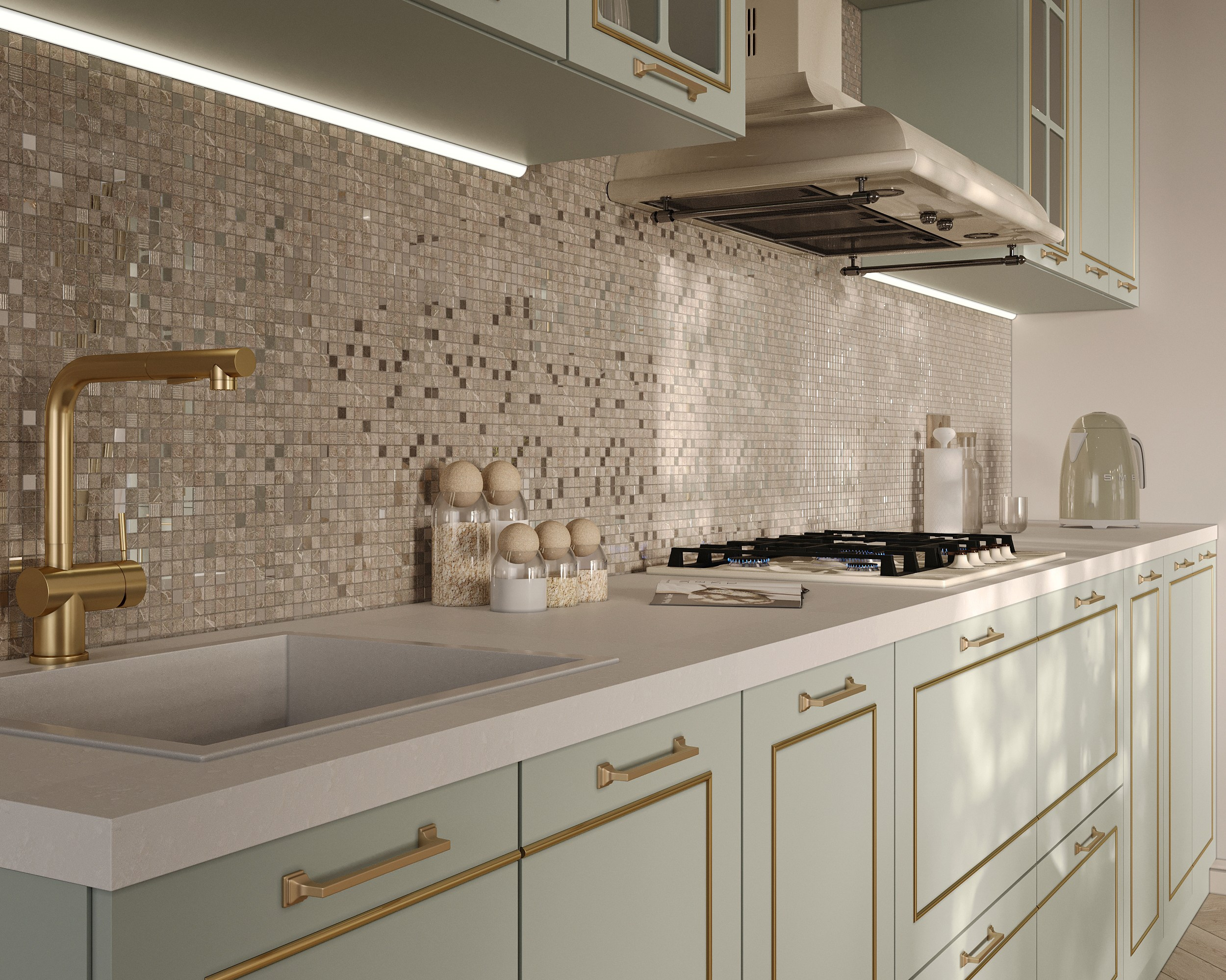 MKR кухонные гарнитуры (предметная 3D визуализация). Королёва Анастасия | 3D визуализатор