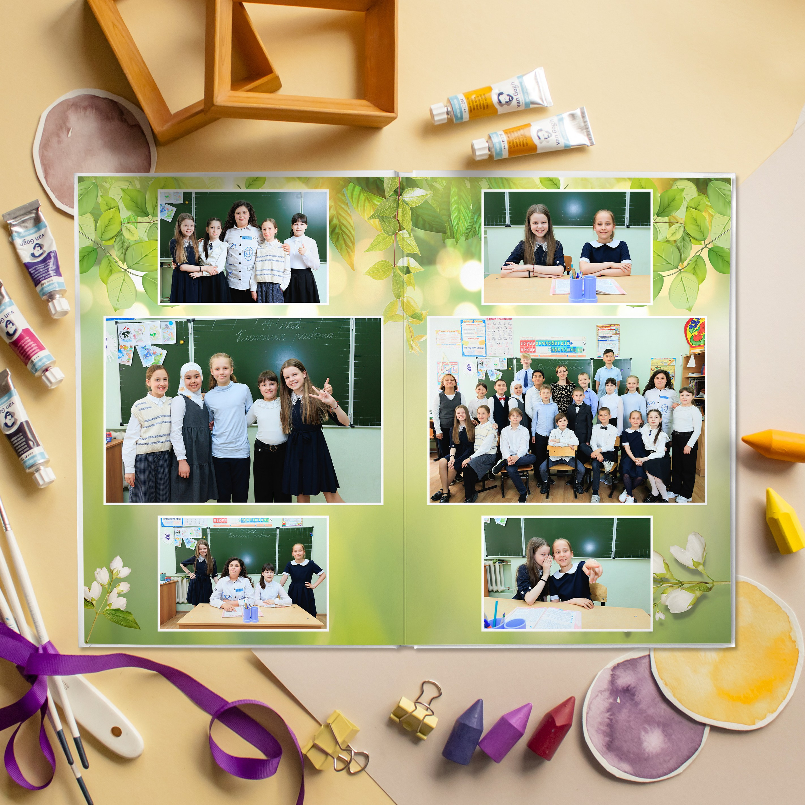 СТАНДАРТ 3 разворота. Выпускные альбомы для детского сада и школы в Москве