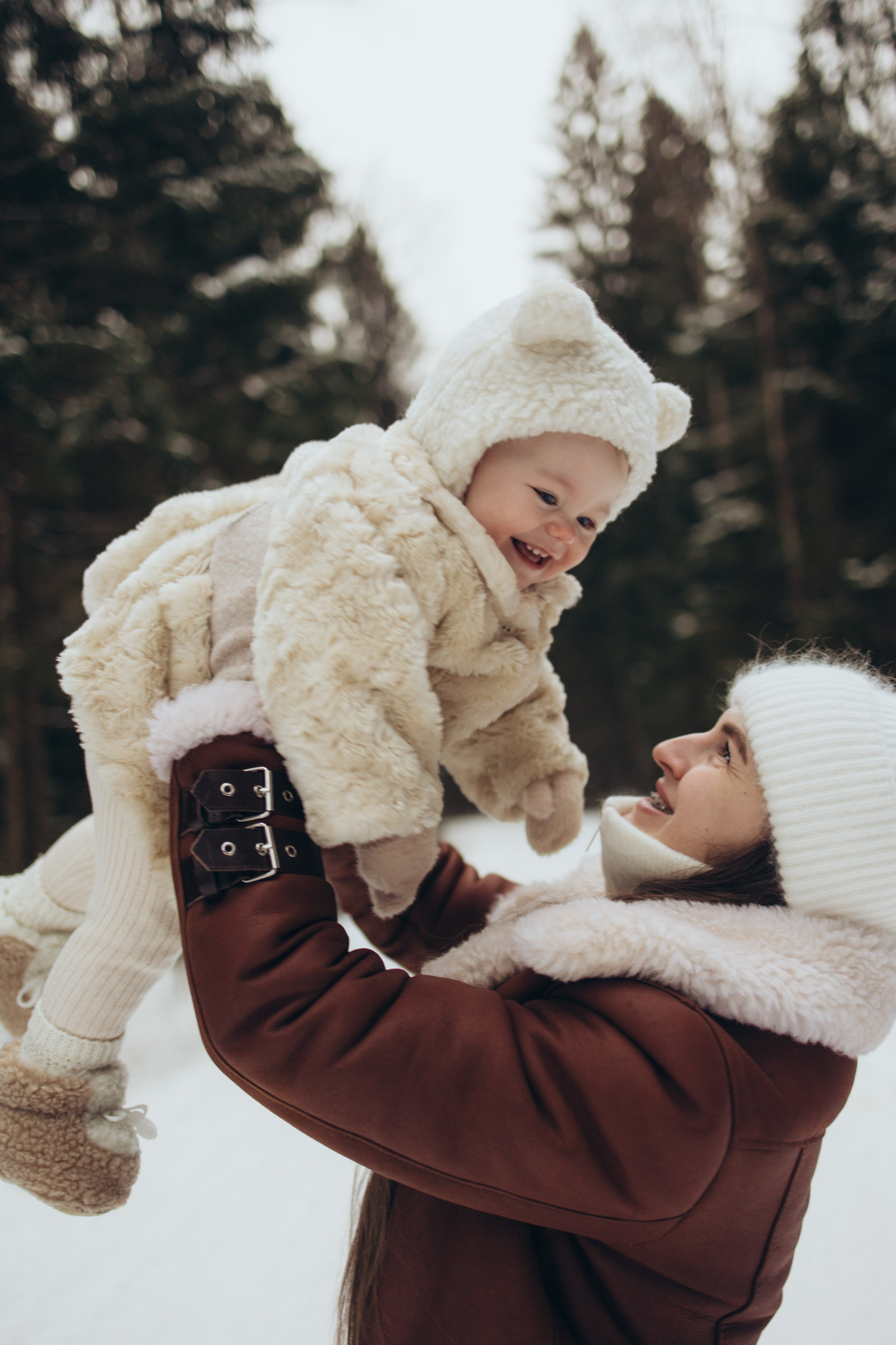 Снежный лес. Семейный фотограф в Москве Виктория Ястребинская