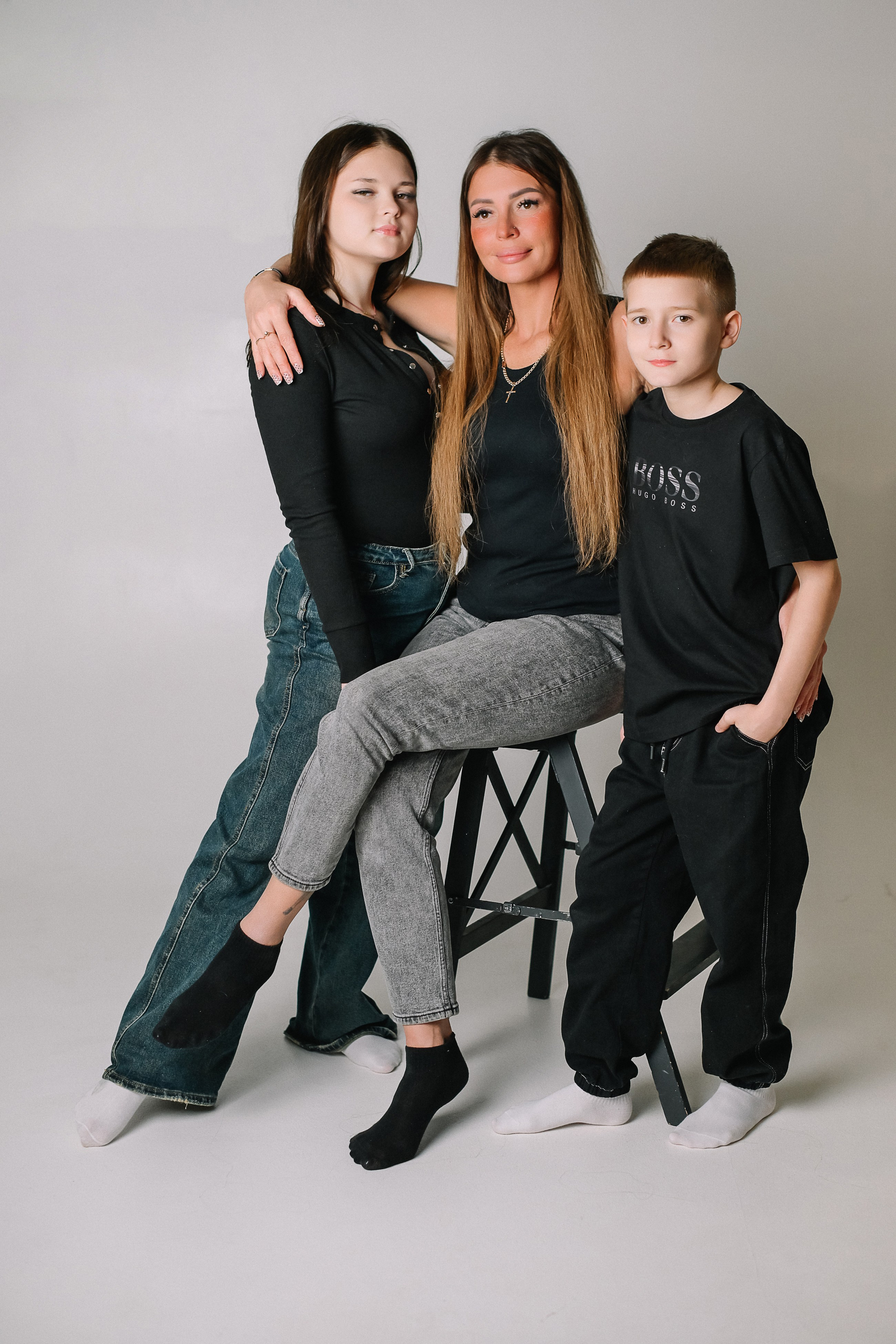 Александра с детьми