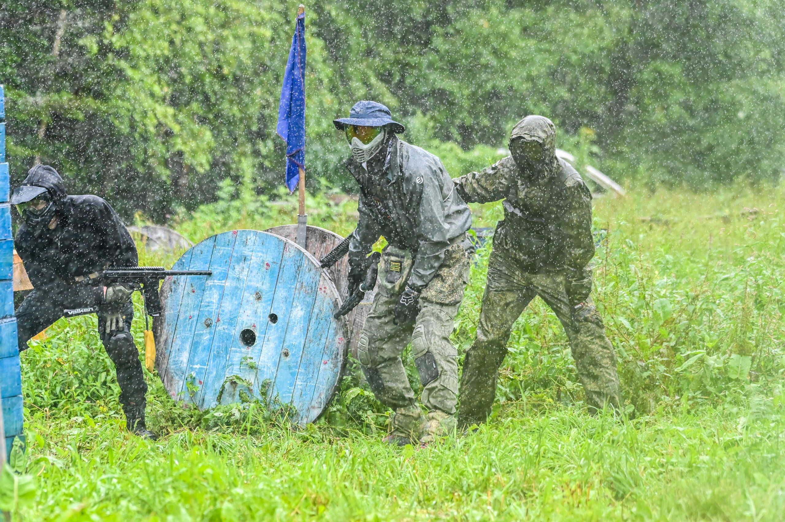 Пейнтбол в Дождь. Фоторепортажи Сахалина