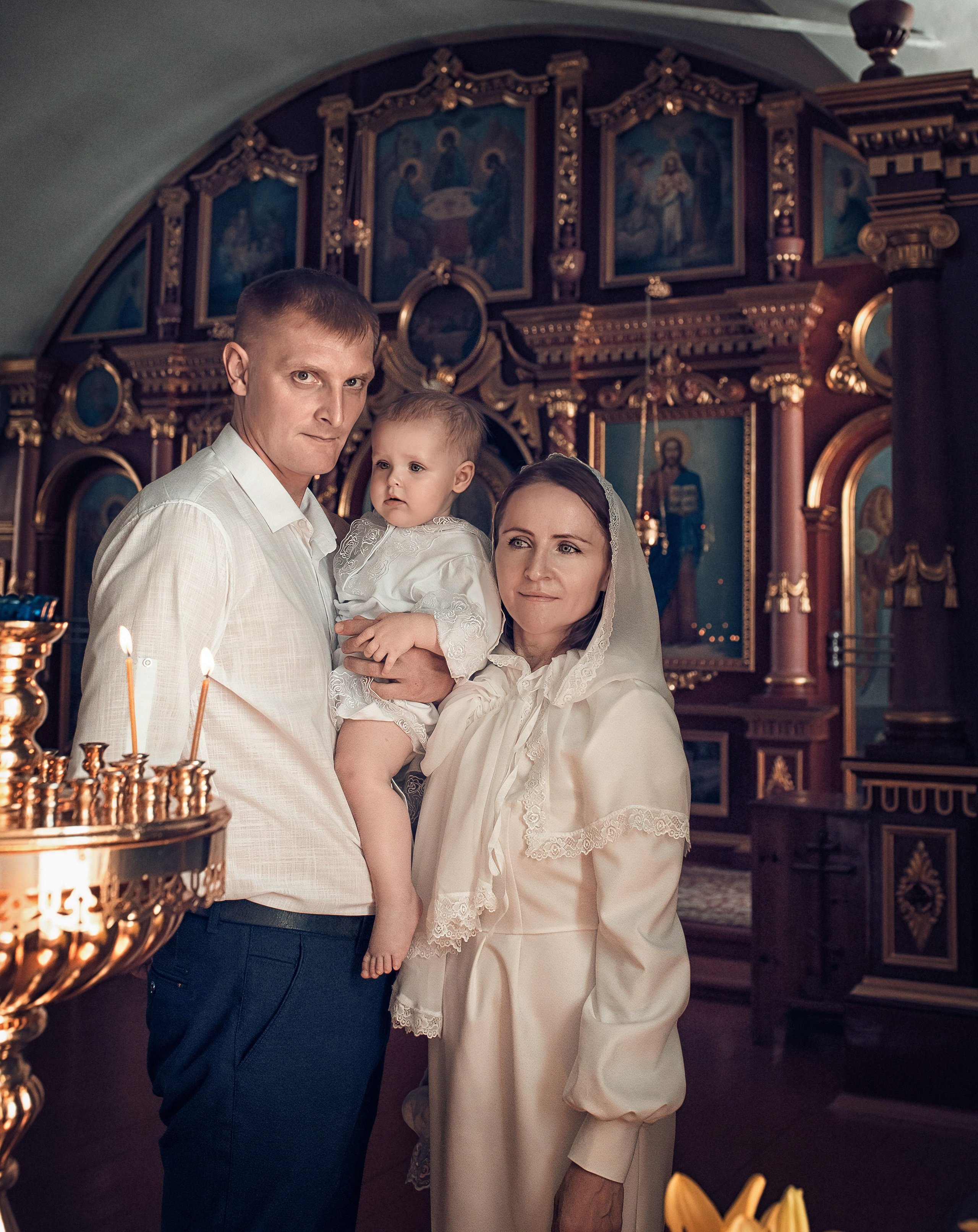 Съемка таинства крещения в Красноярске. Фотографы крещения/венчания  Красноярск Татьяна и Вячеслав Переваловы