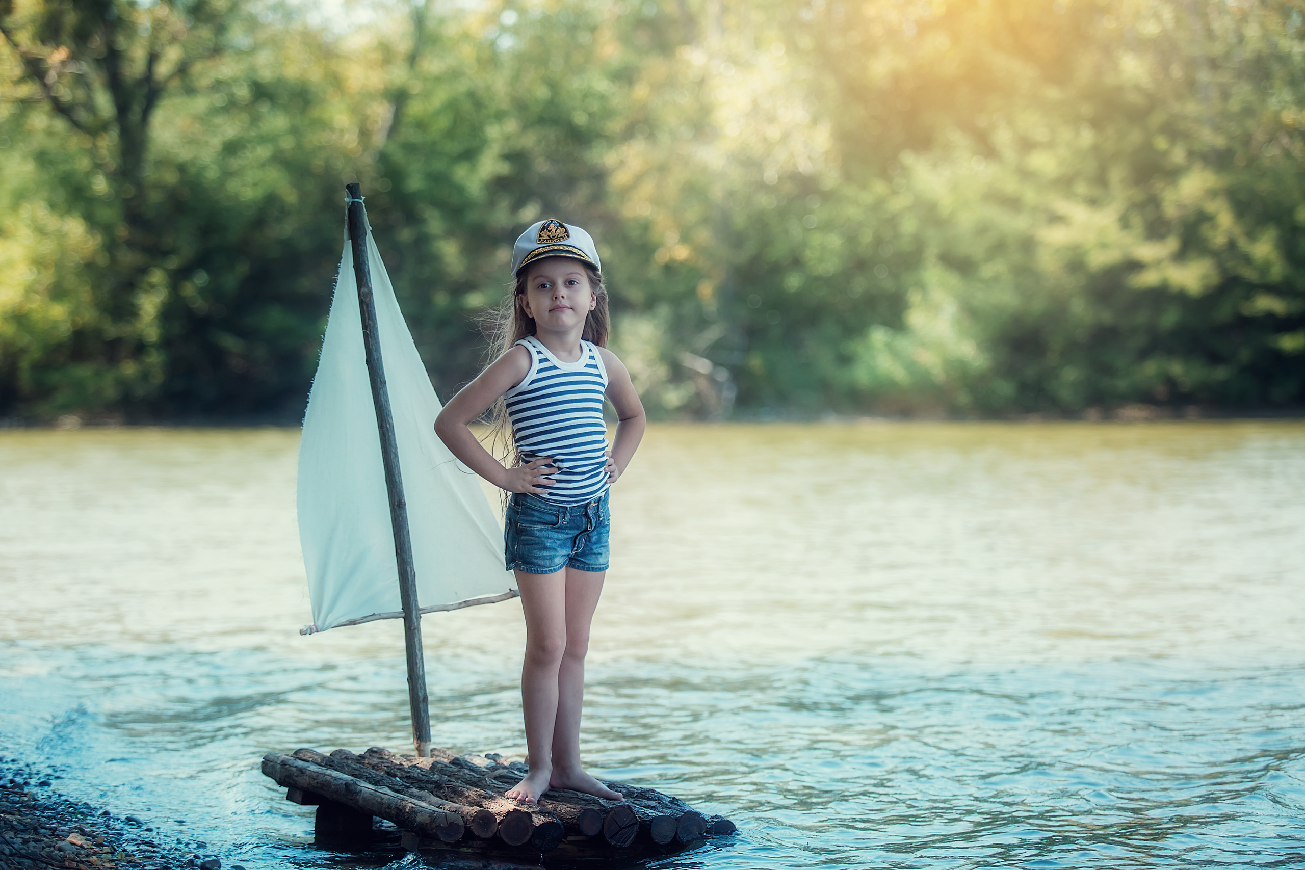 Речная съёмка с плотом. Семейный и детский фотограф Екатерина Савёлова