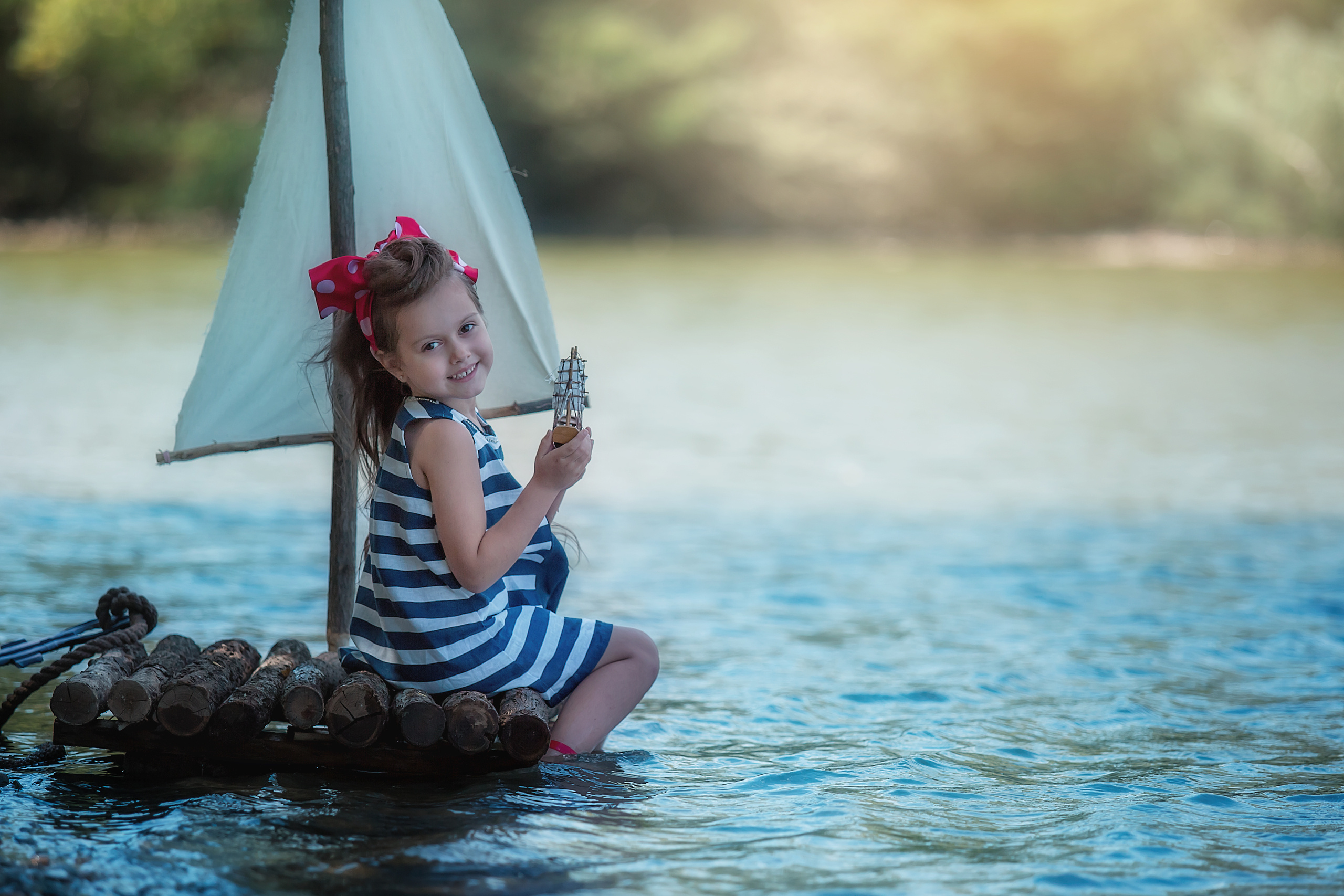 Речная съёмка с плотом. Семейный и детский фотограф Екатерина Савёлова