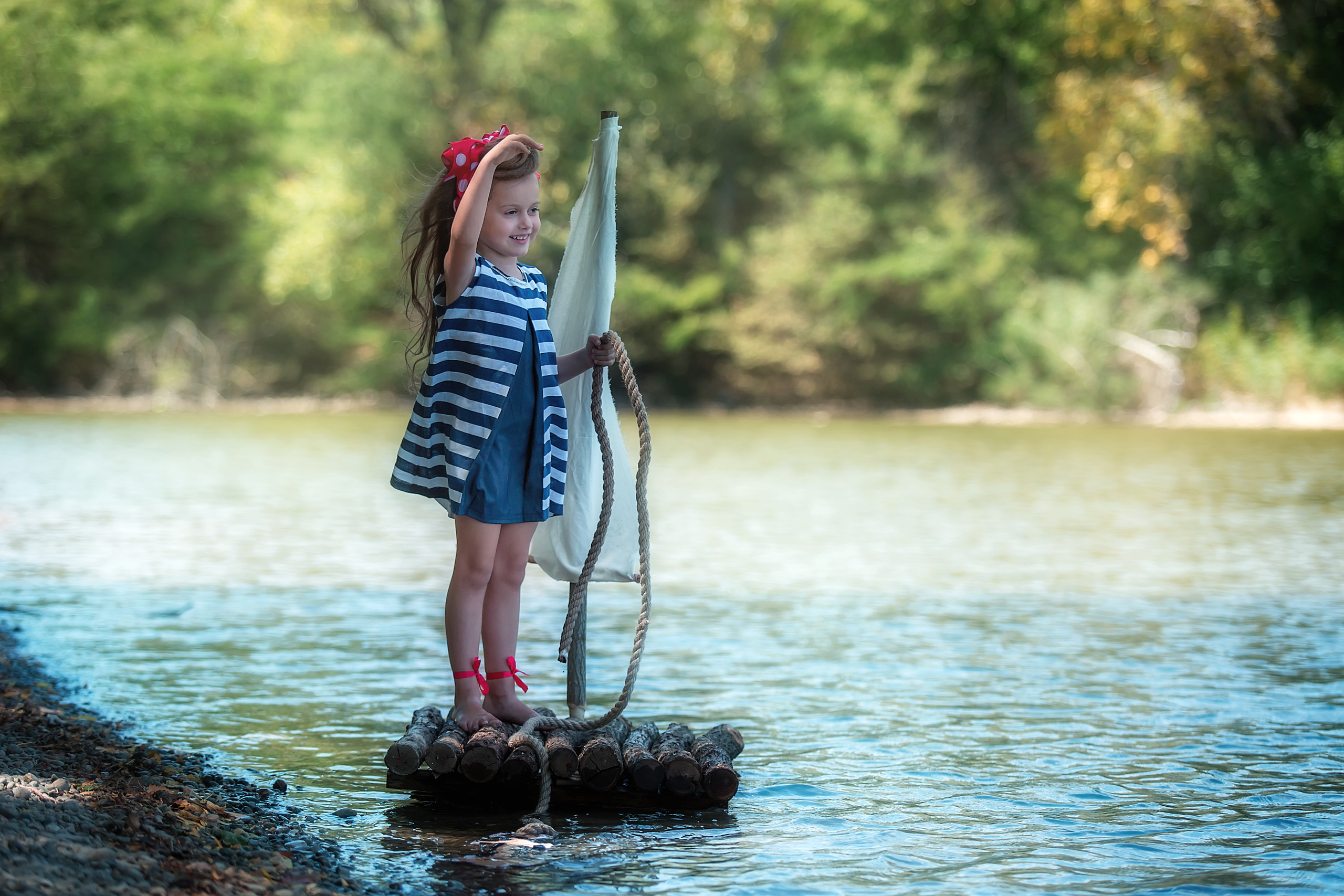 Речная съёмка с плотом. Семейный и детский фотограф Екатерина Савёлова