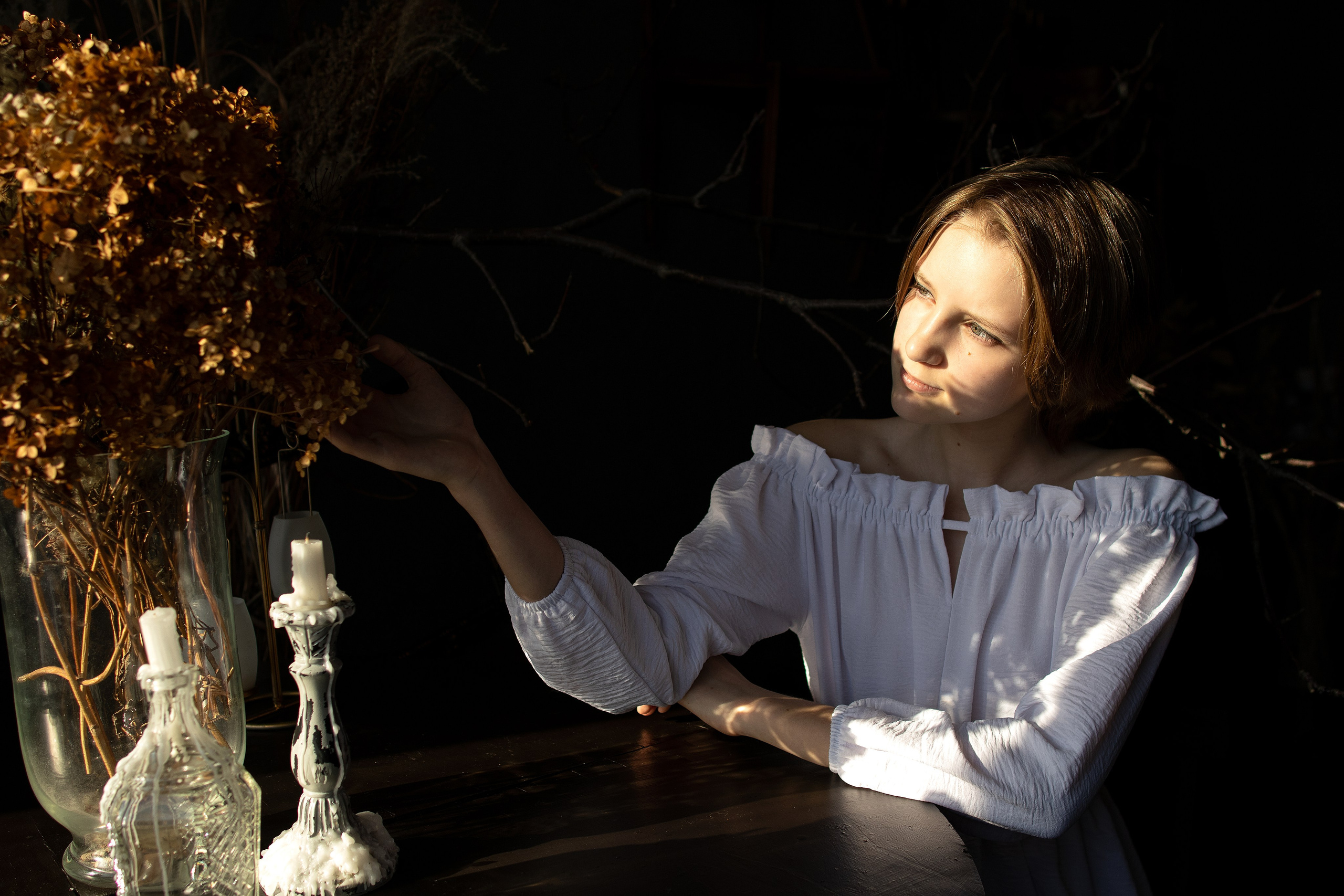 Портрет девочки в солнечных лучах