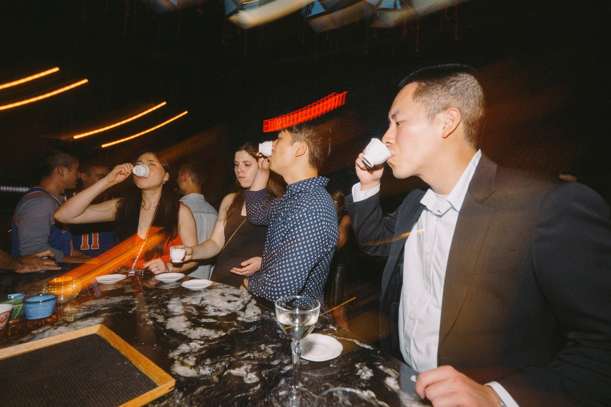 Birthday party at a restaurant. New York photographer RINAT SHAHMETOV in New York city