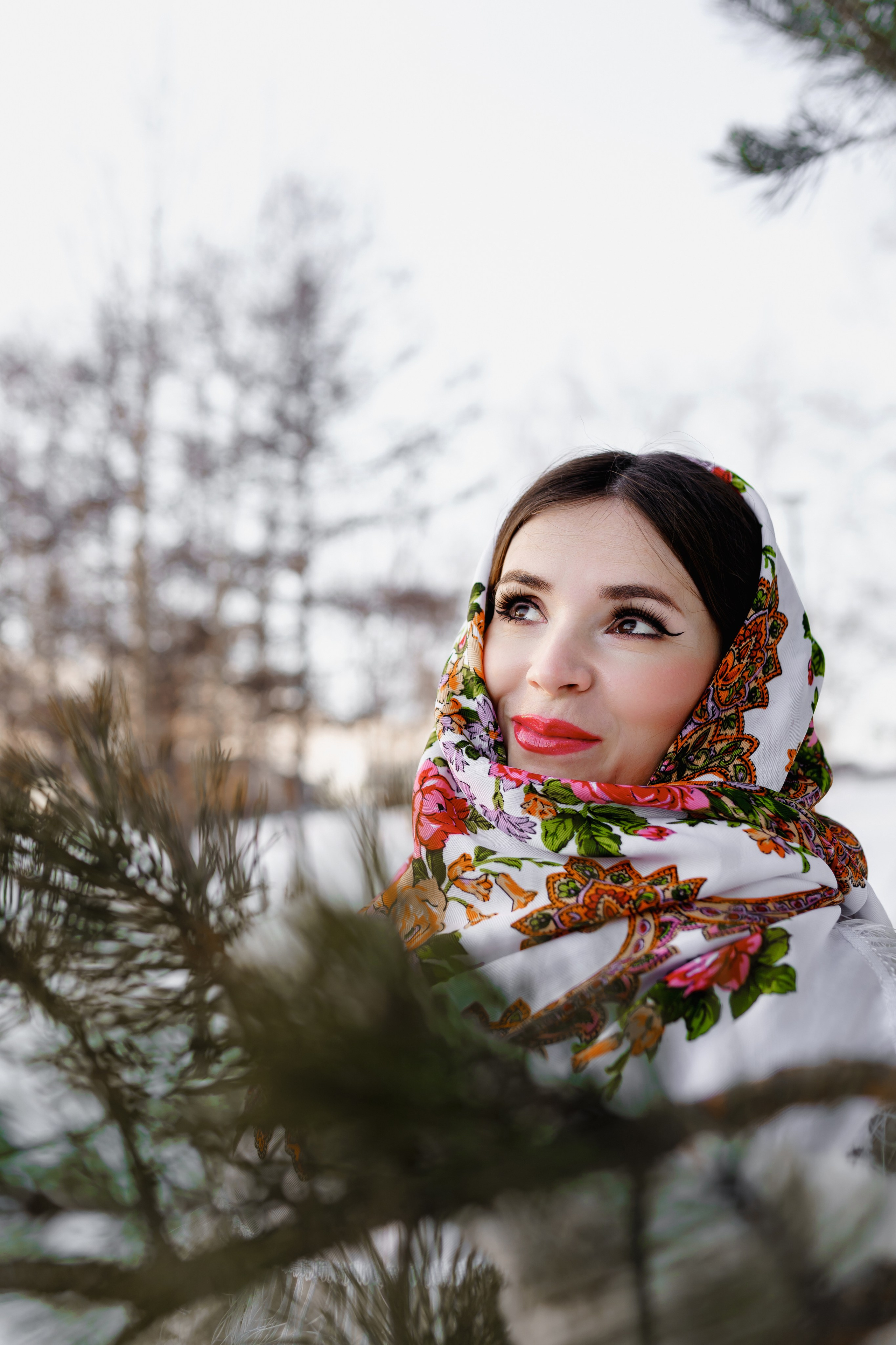 Зимняя фотосессия в русском стиле. Фотограф Ким Наталья в Красноярске