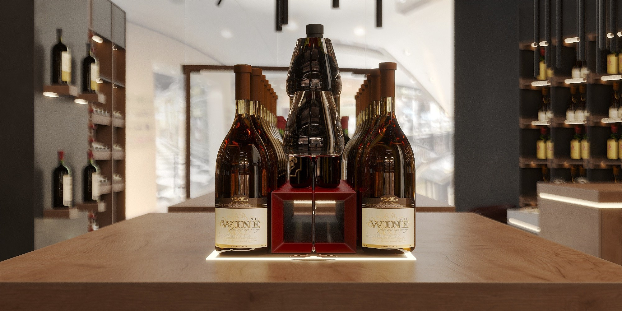 Дизайн интерьера бутика вина, г. Москва, 52 м². Ксения. 3D‑визуализатор