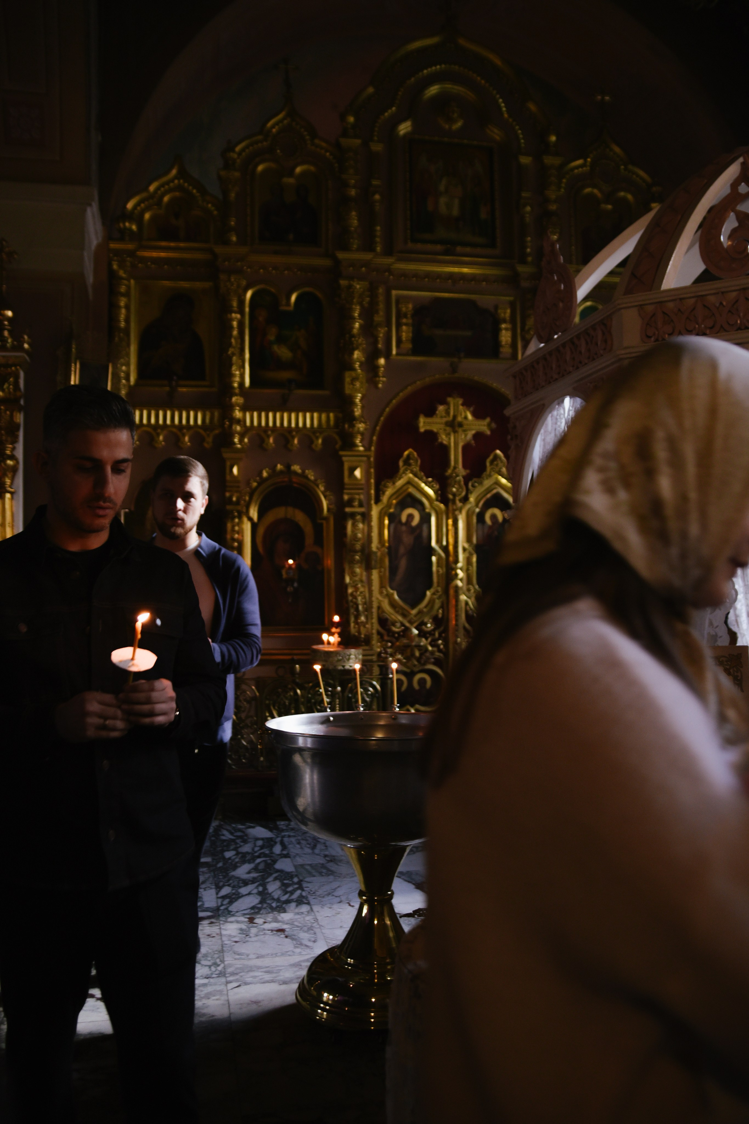 Таинство крещения Савва Храм Воскресения Словущего в Даниловской Слободе. Фотограф Лола Волна, город Москва