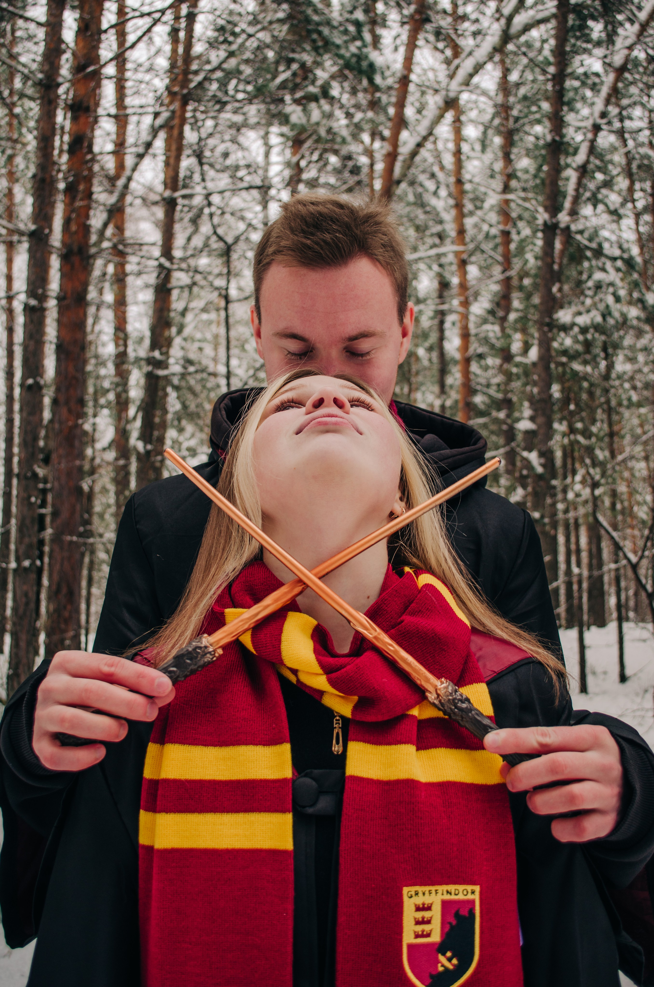 Зимняя история любви в стиле фильма «Гарри Поттер». Денисова Аля — фотограф для парных съемок и индивидуальных историй в Барнауле