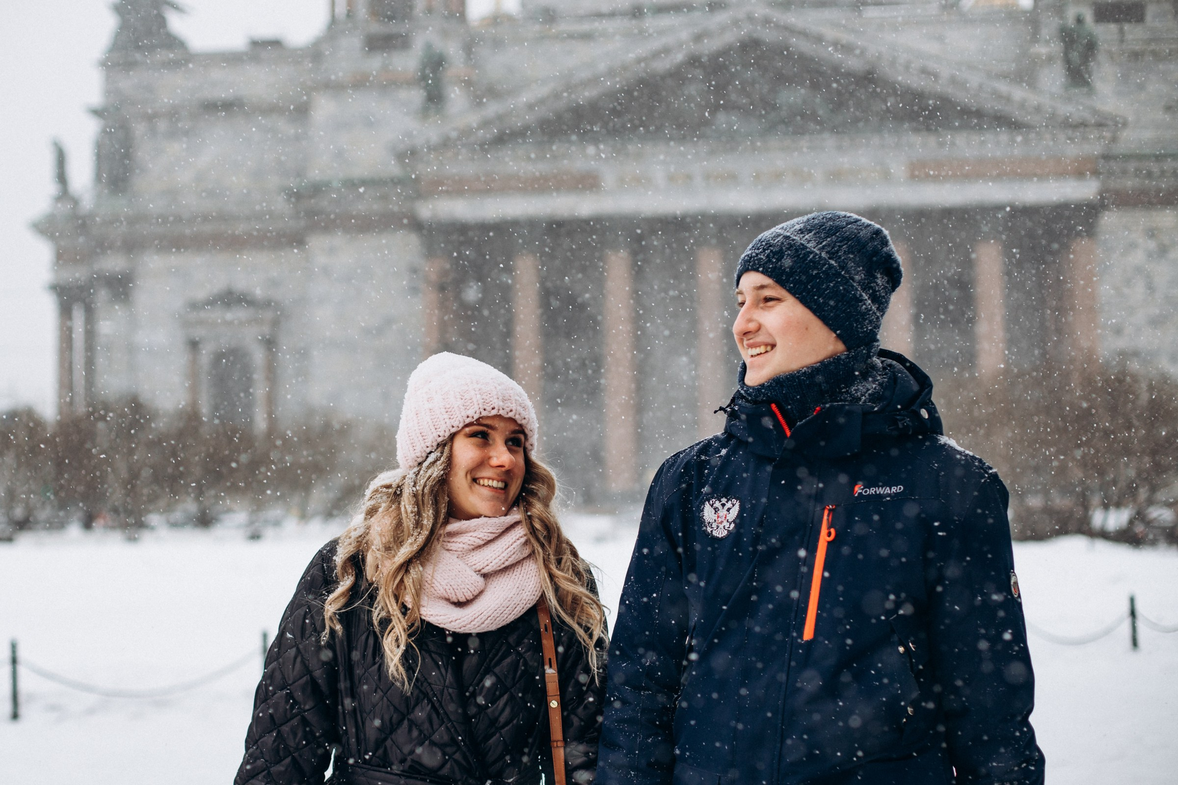 Юрий и Ирина в феврале. Фотопрогулка в Петербурге. Индивидуальный и семейный фотограф в Санкт-Петербурге