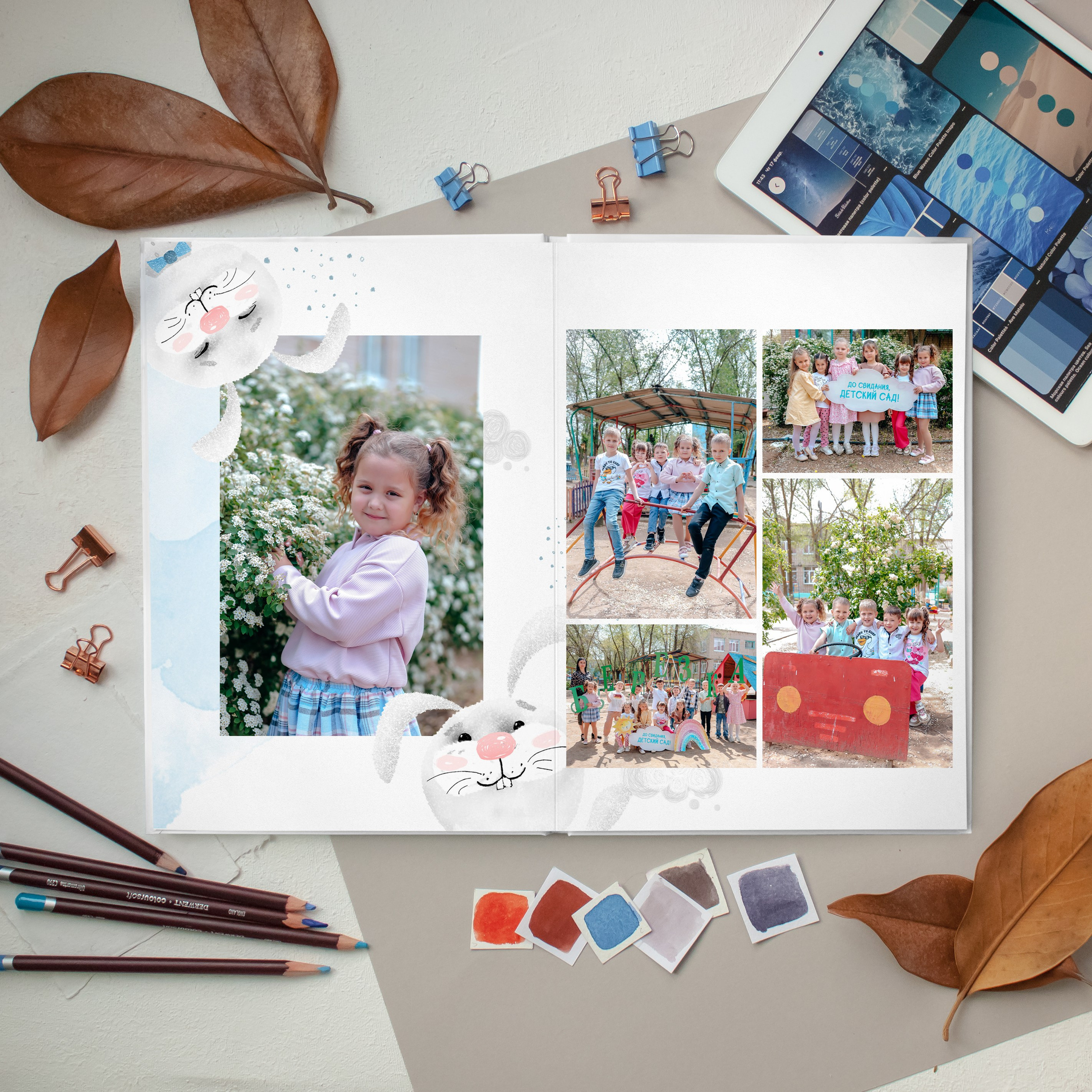 Зайчата. Дизайнер fotokniga_ast