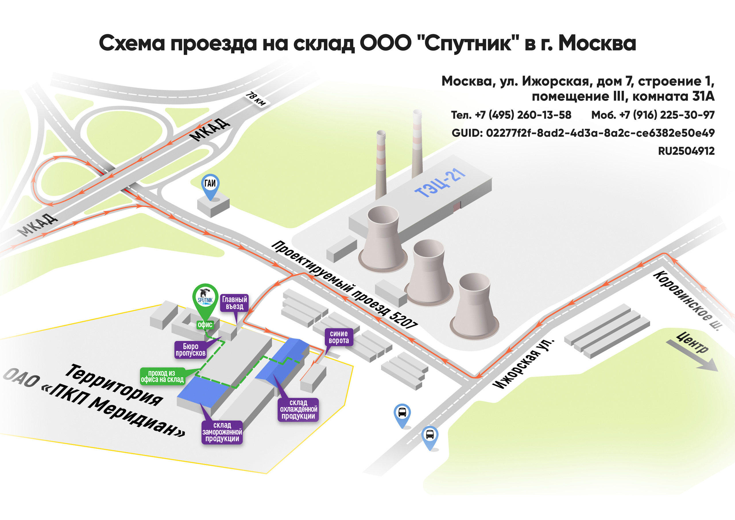 Схема навигации для компании «Спутник». Графический дизайнер Роман Грек