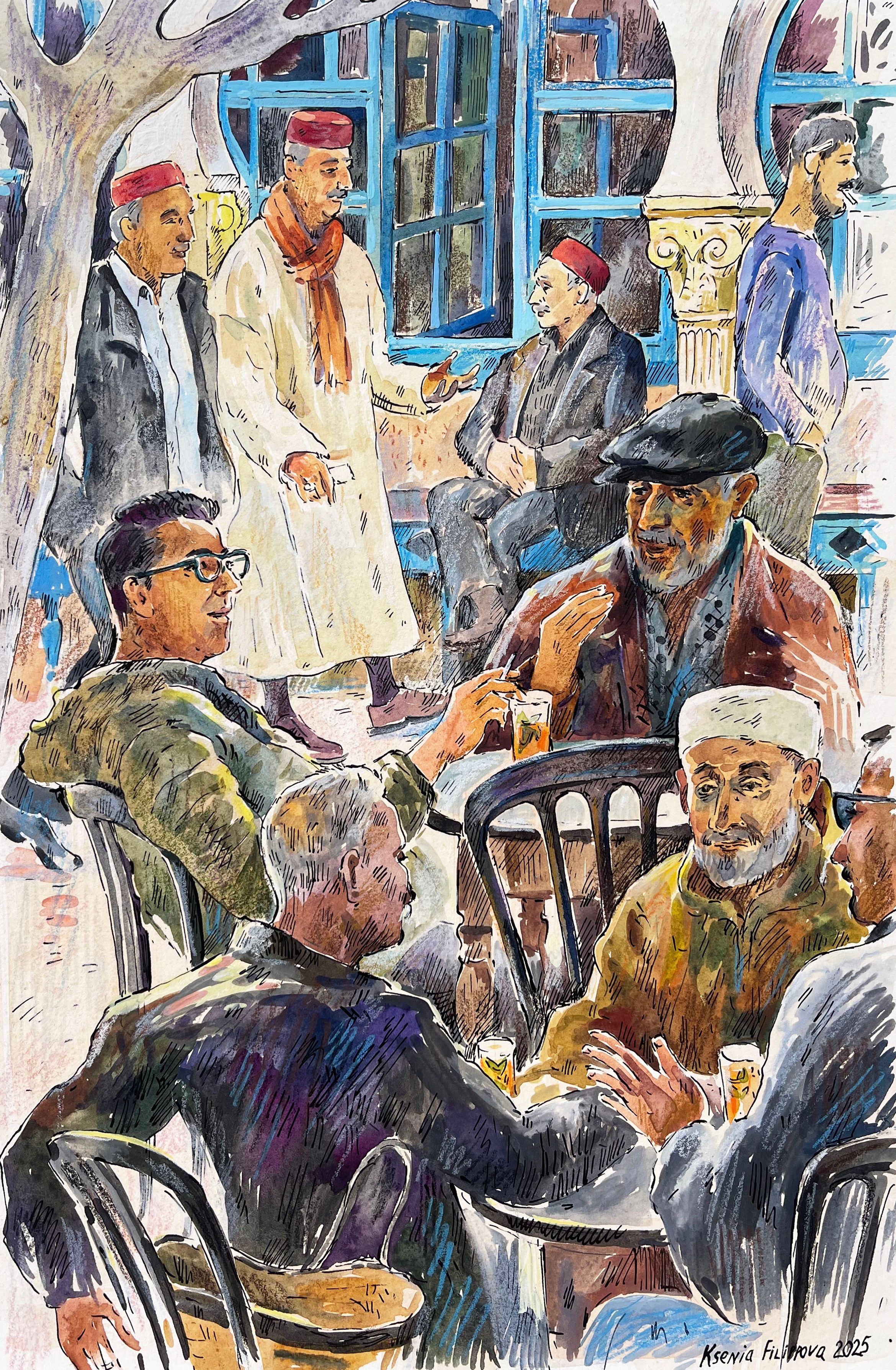 Watercolors and acrylics. Artist Ksenia Filippova