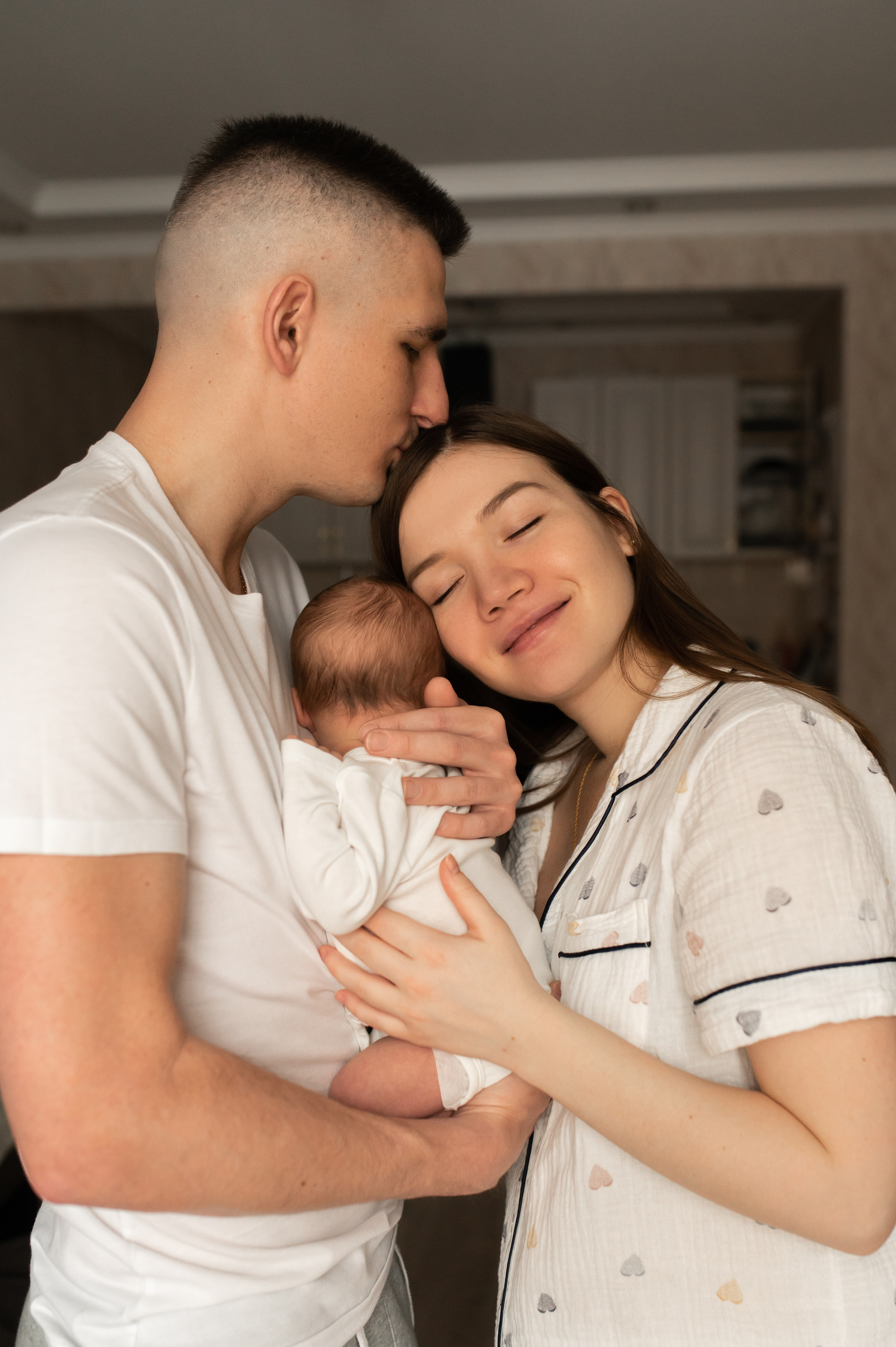 Домашняя съемка с новорождённым. Семейный фотограф в Москве Ольга Барсукова