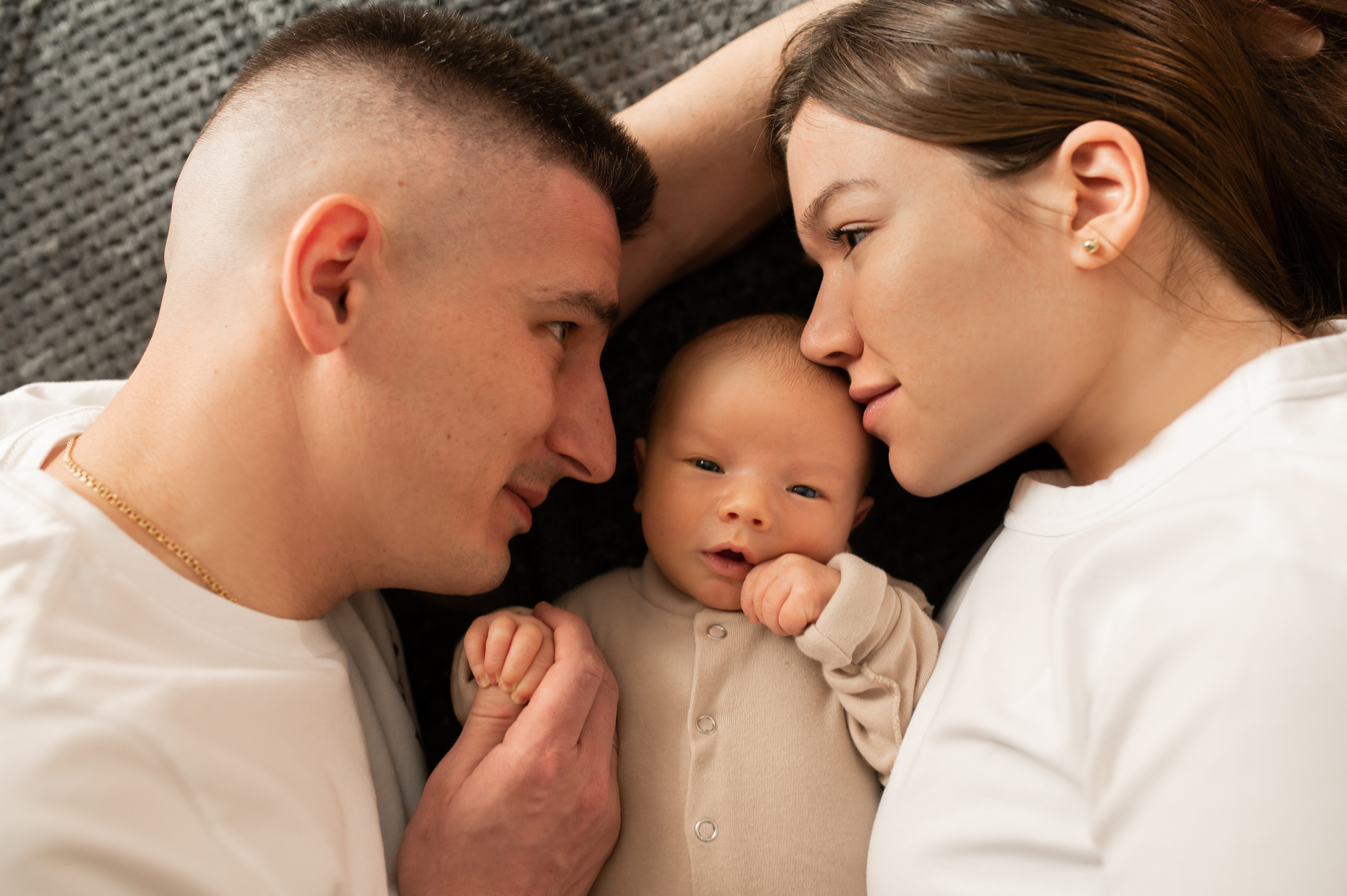 Домашняя съемка с новорождённым. Семейный фотограф в Москве Ольга Барсукова