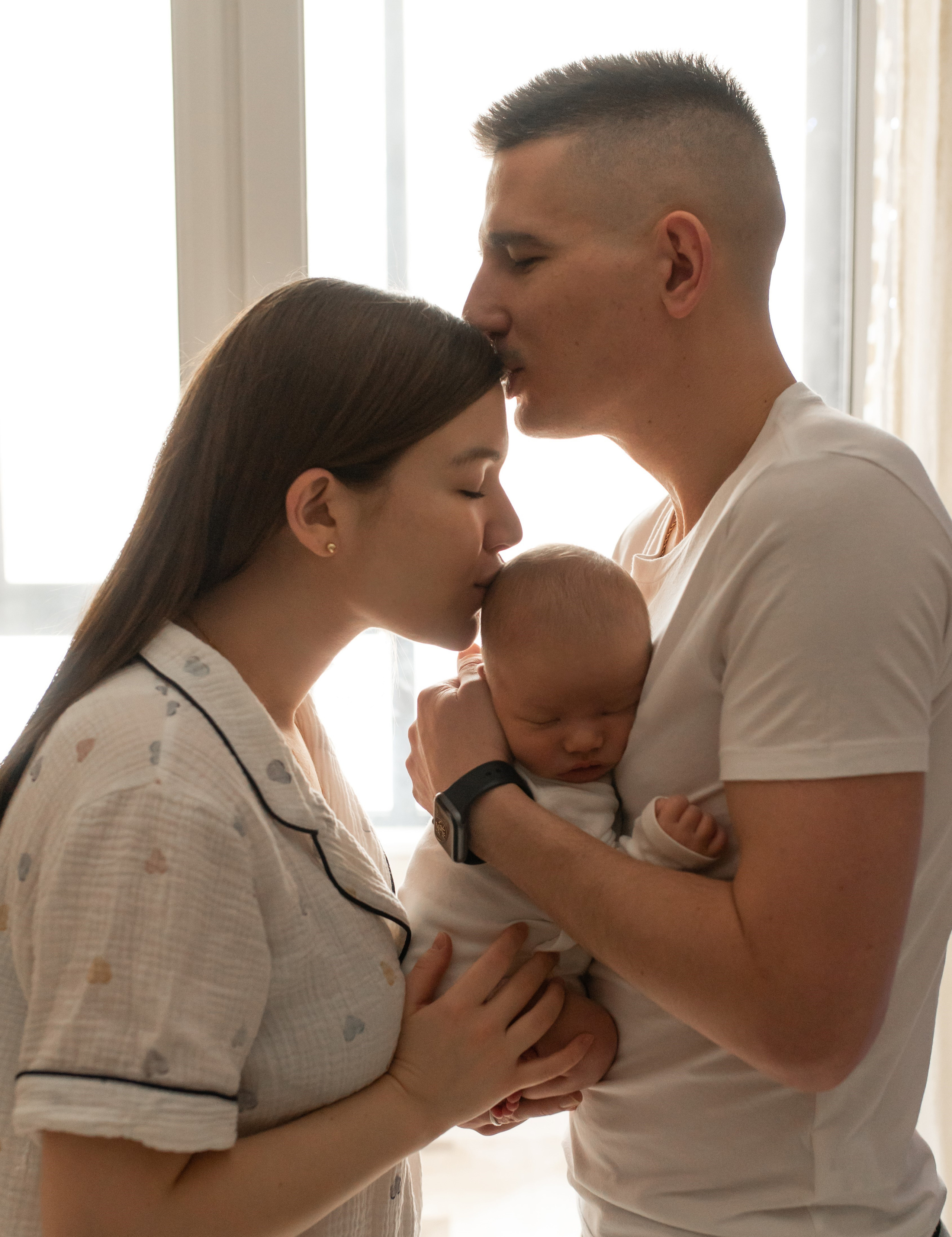 Домашняя съемка с новорождённым. Семейный фотограф в Москве Ольга Барсукова