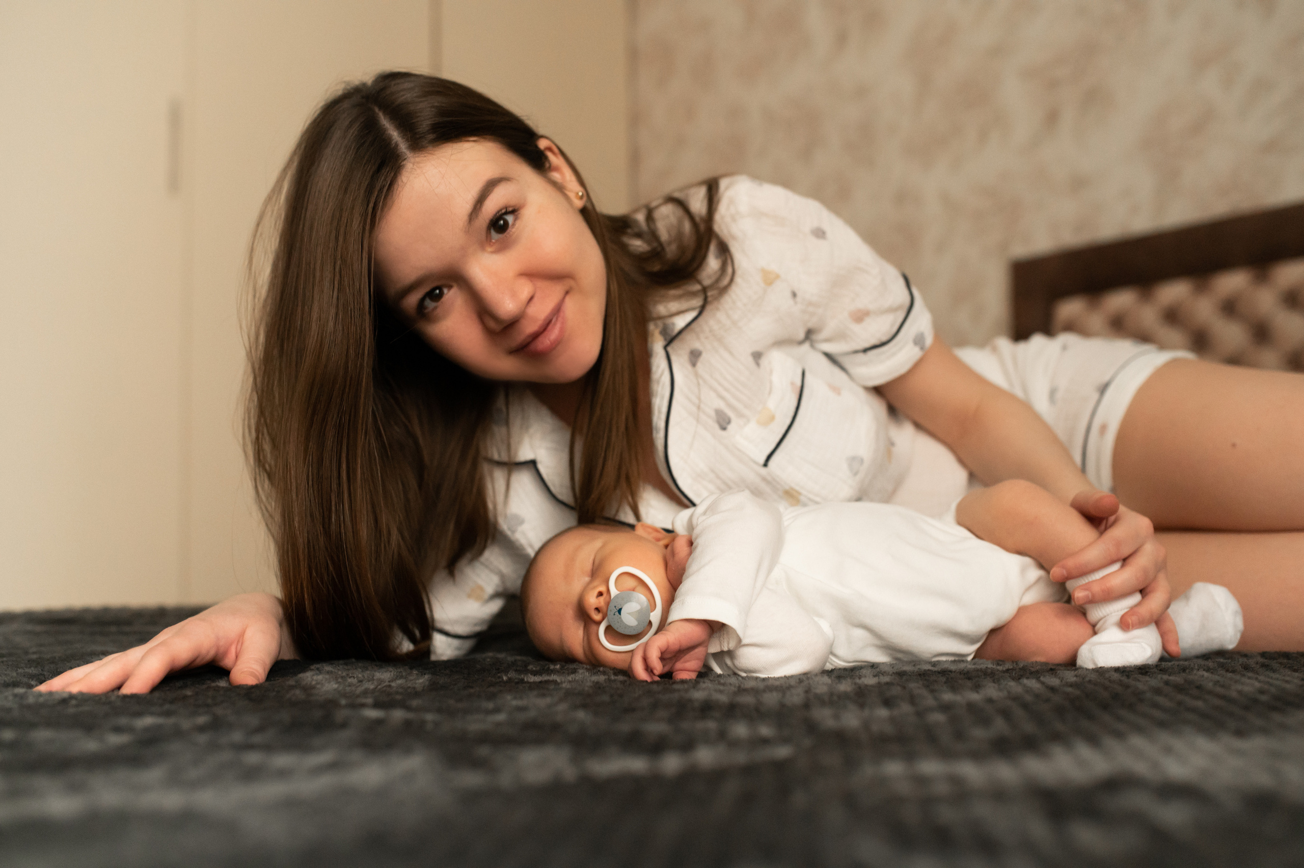 Домашняя съемка с новорождённым. Семейный фотограф в Москве Ольга Барсукова
