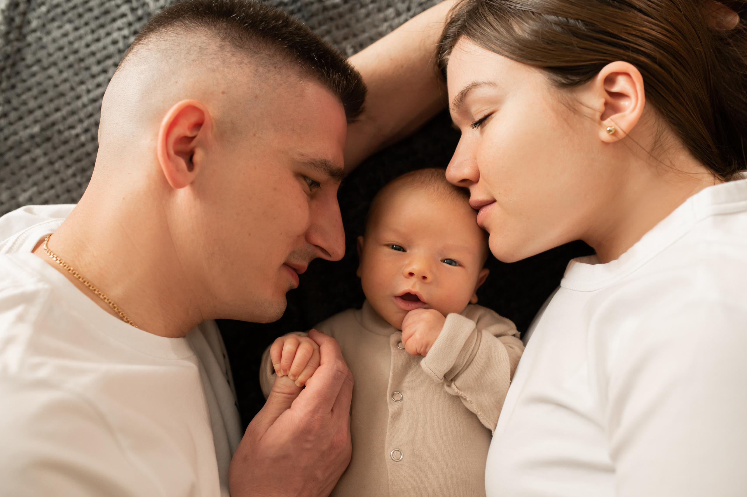 Домашняя съемка с новорождённым. Семейный фотограф в Москве Ольга Барсукова