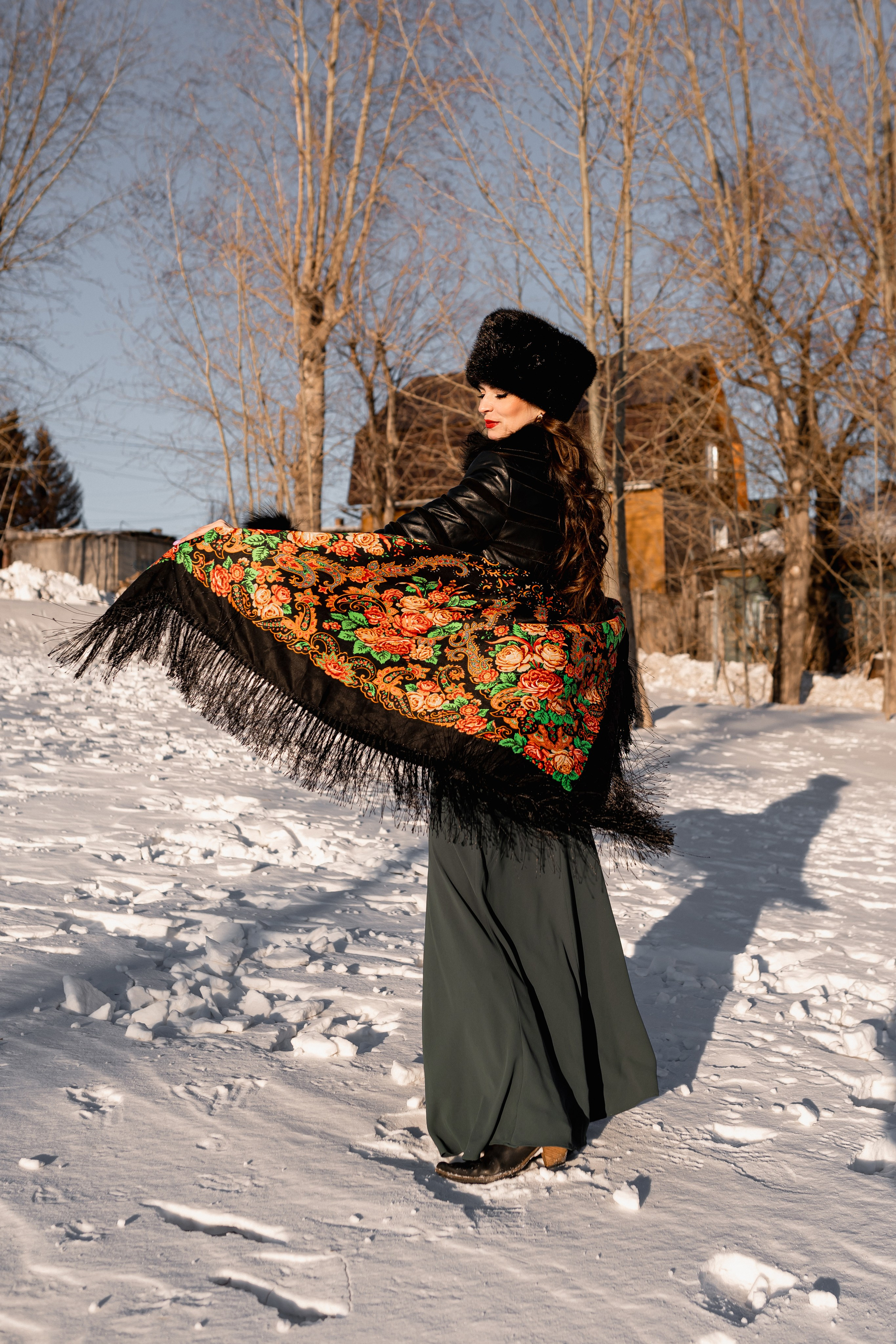 Зимняя фотосессия в русском стиле. Фотограф Ким Наталья в Красноярске