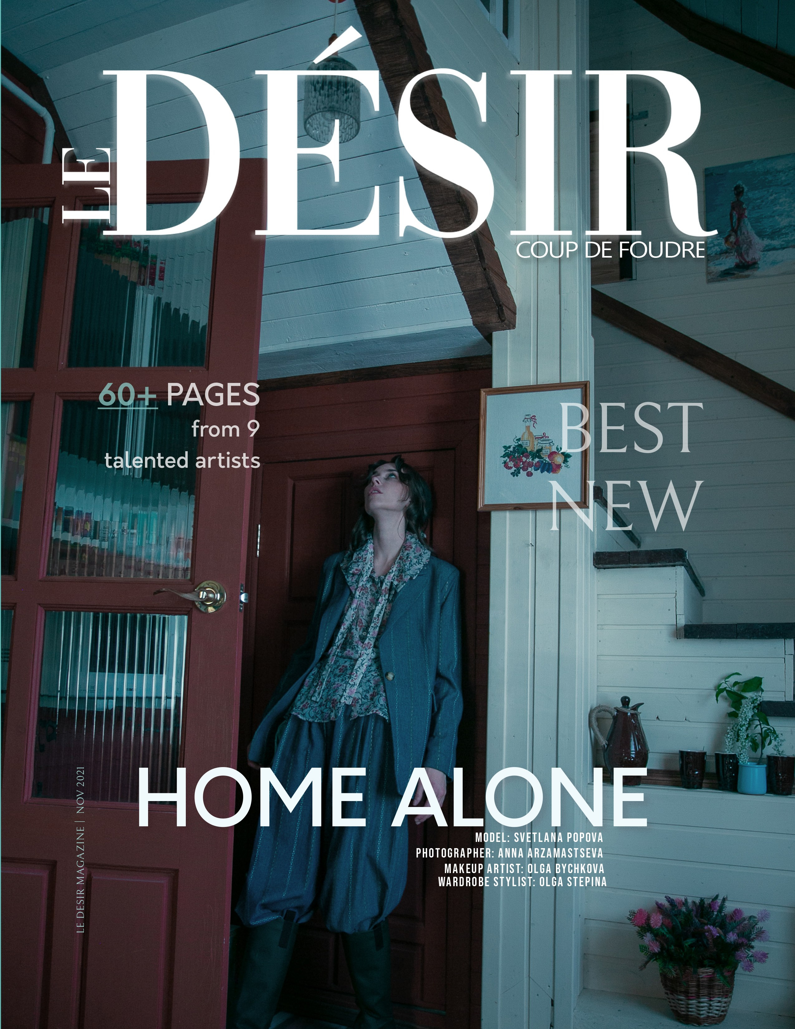 HOME ALONE — COVER STORY for LeDESIR Magazine. Photographer Anna Arzamastseva