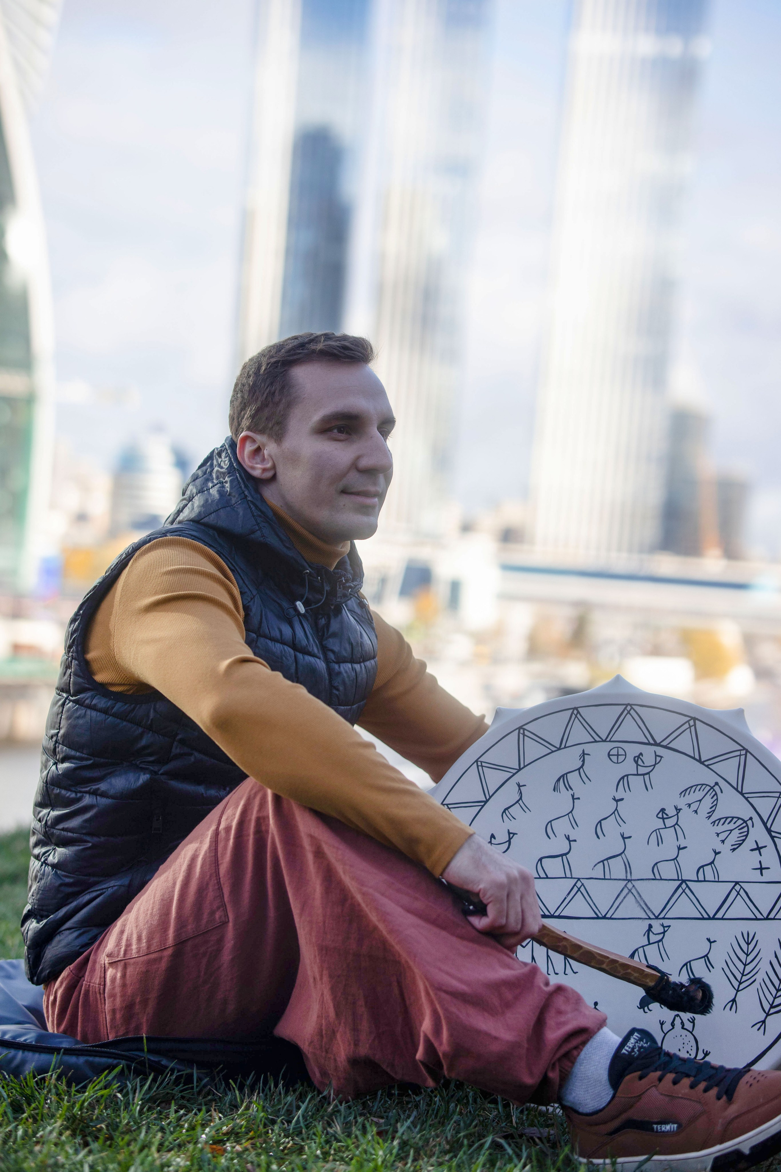 портрет с барабаном