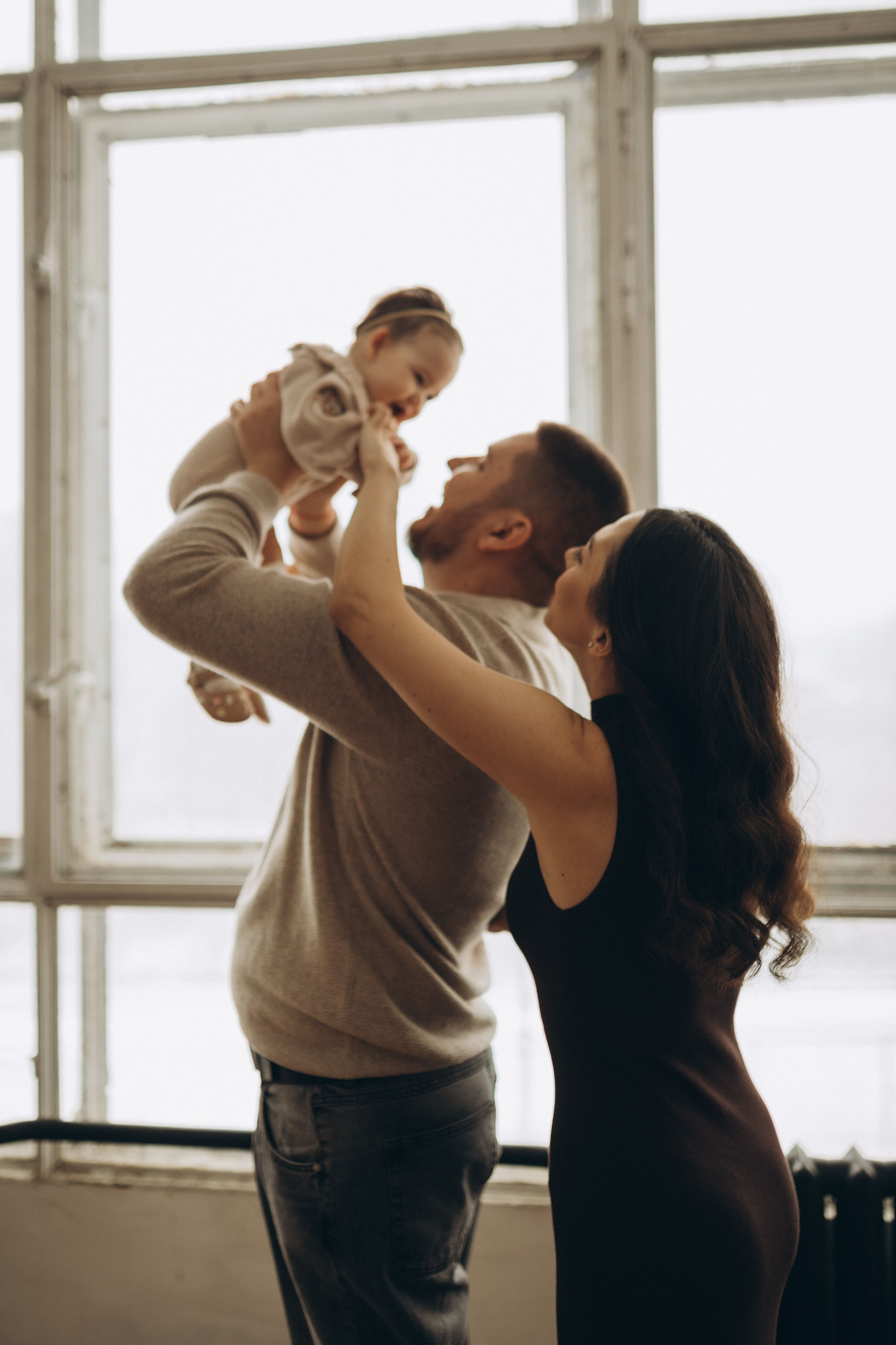 Арина с мамой и папой. Семейный фотограф Мария Маркова Москва и Одинцово