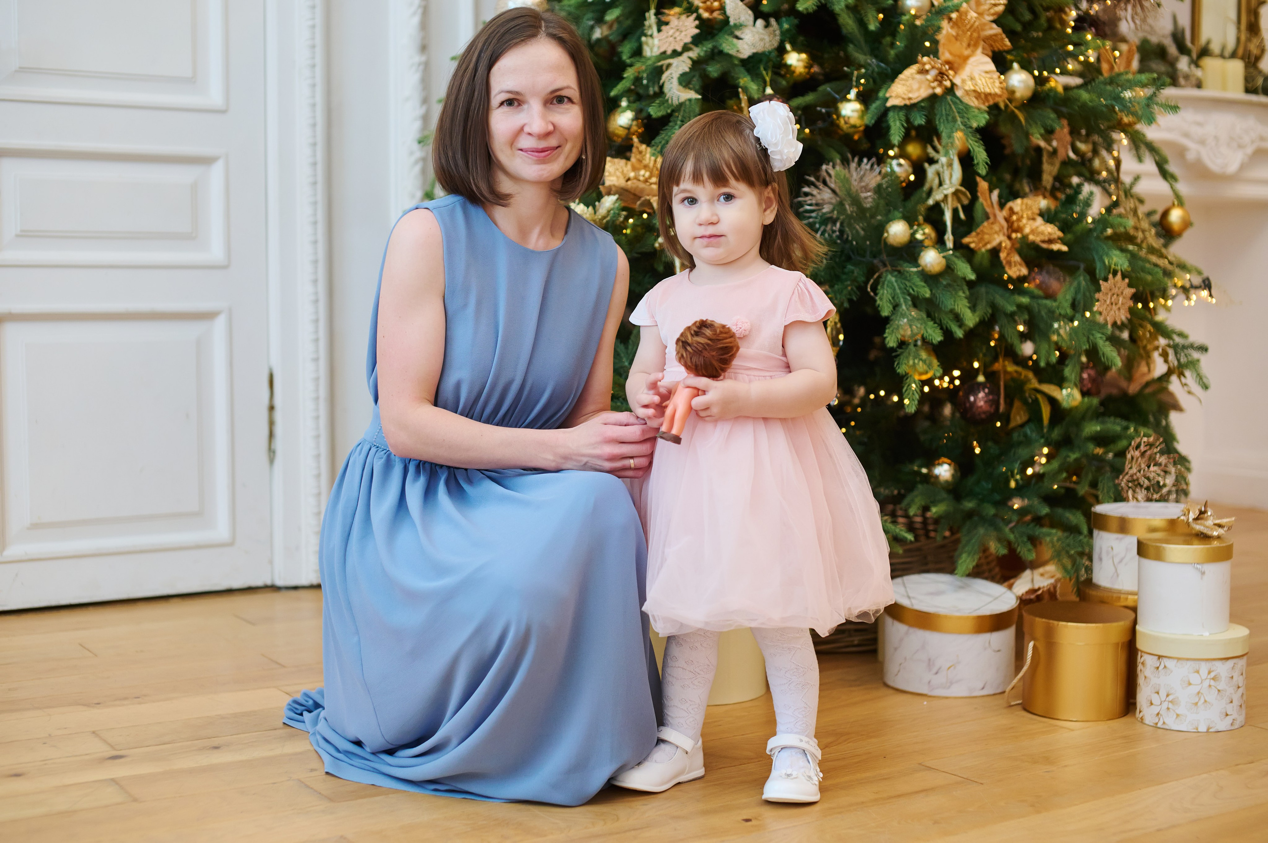 Новогодняя съемка для мам и малышей в студии. Фотограф в Санкт Петербурге Александра Вильдгрубе