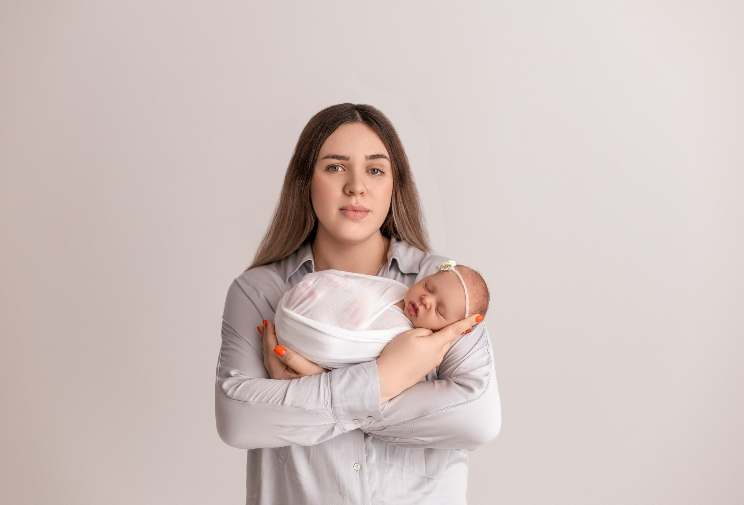 Юлия и дочка, 10 дней. Фотограф новорожденных в Нижнем Новгороде Надежда Кадылкина