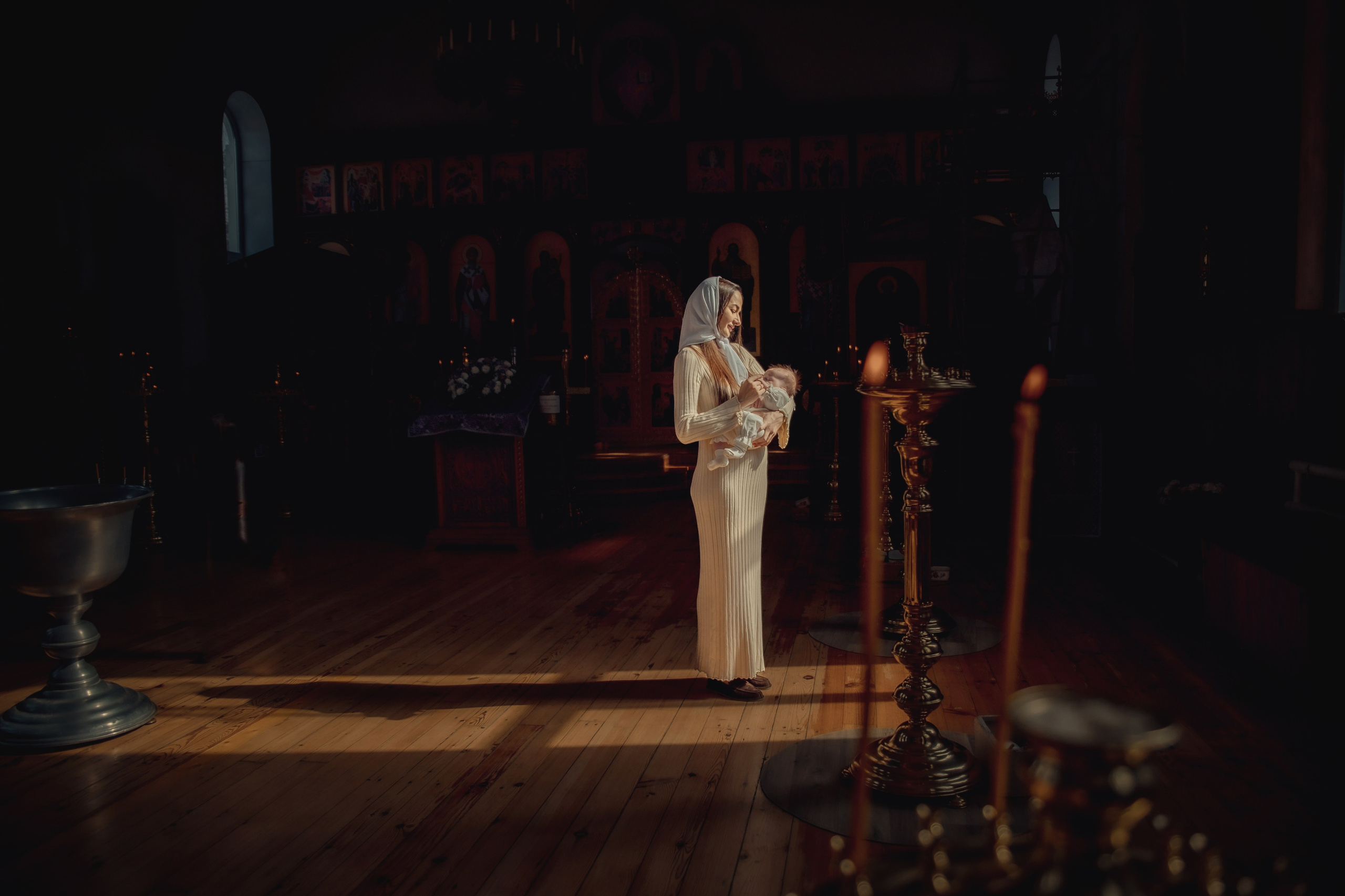 Таинство Крещения Александра. Храм Николая Чудотворца г. Краснослободск. Церковный, семейный и репортажный фотограф Волгоград, Волжский