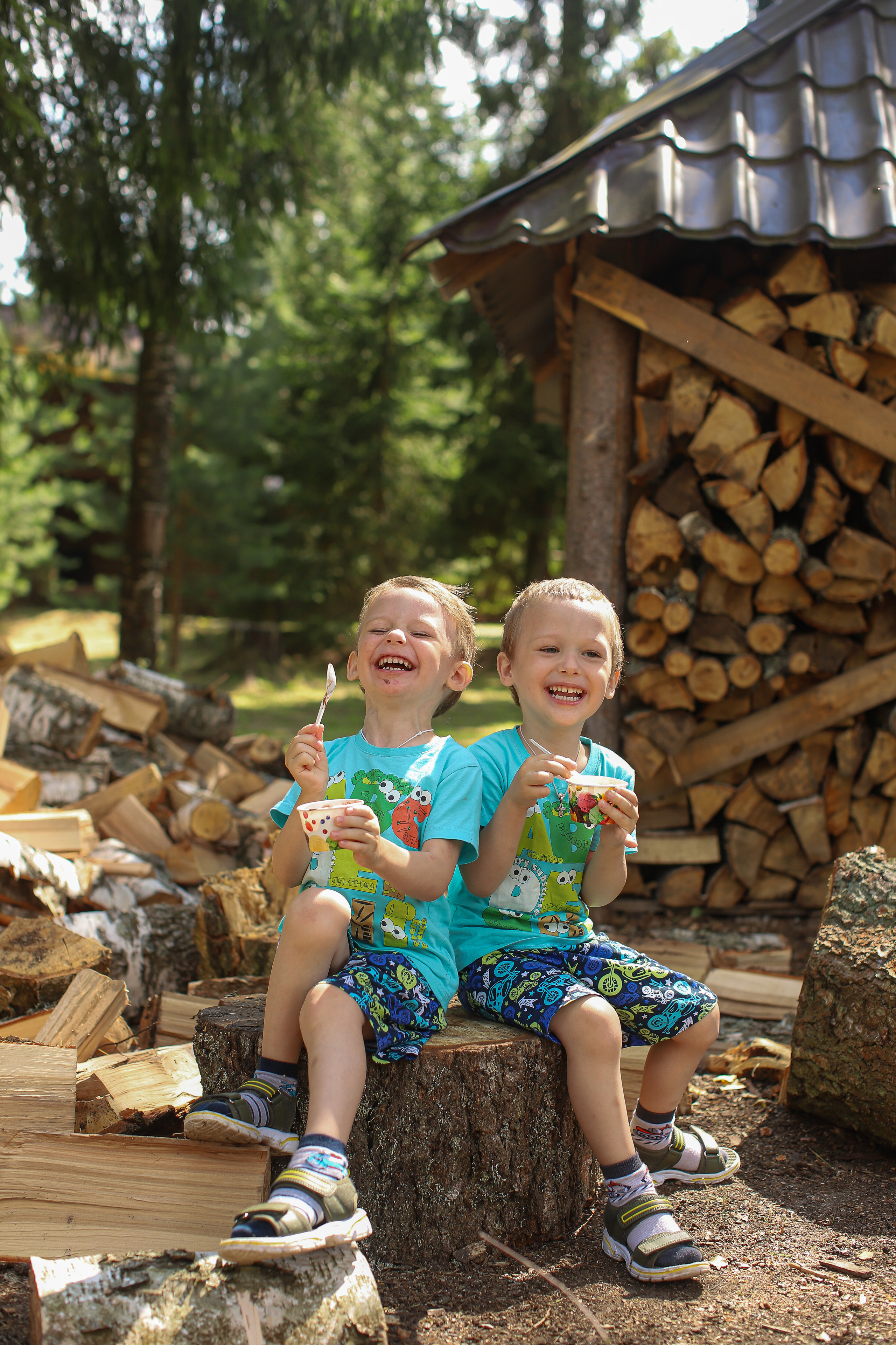 Миниатюра на пеньках. Детский и семейный фотограф Мария Киселёва. Москва