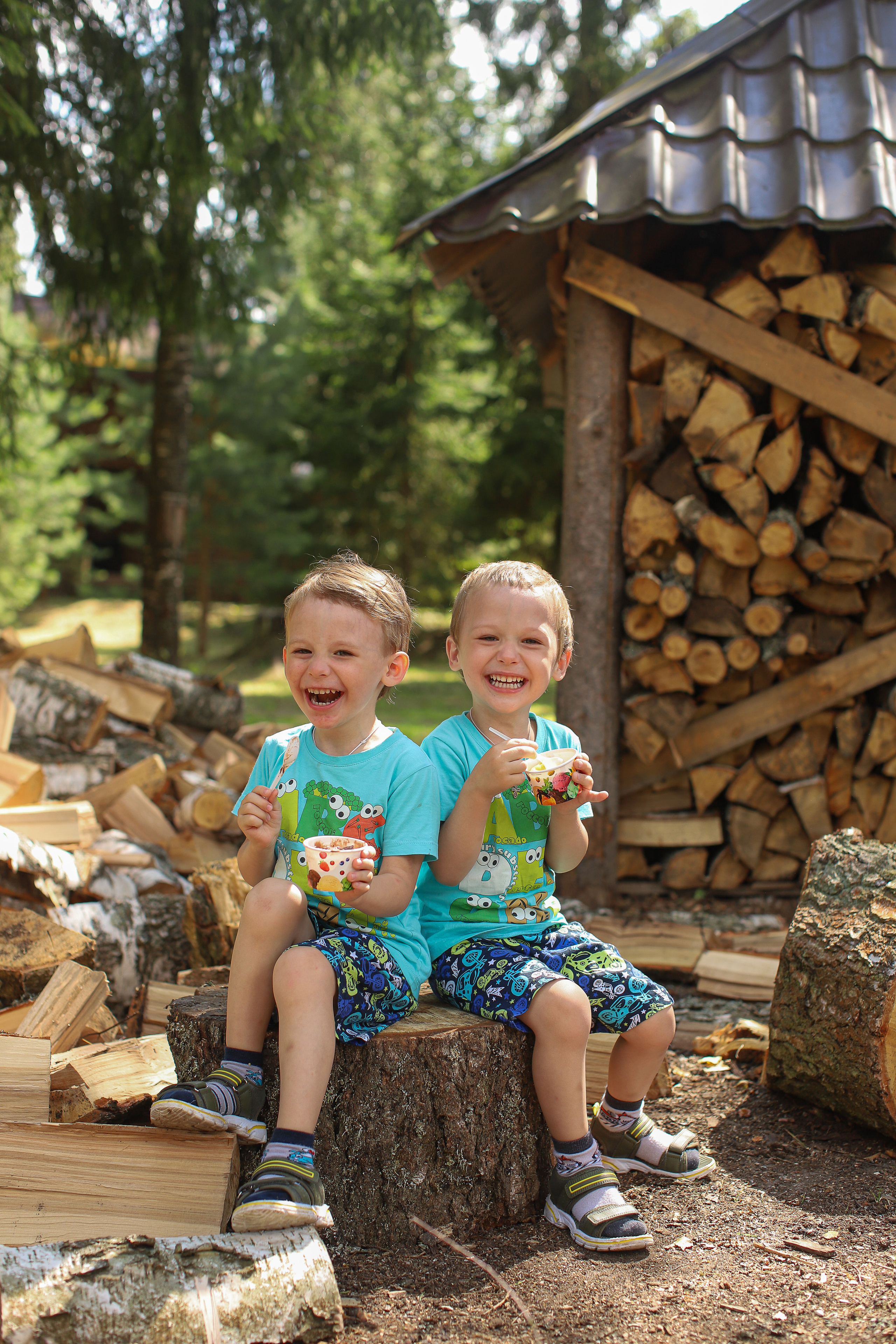 Миниатюра на пеньках. Детский и семейный фотограф Мария Киселёва. Москва