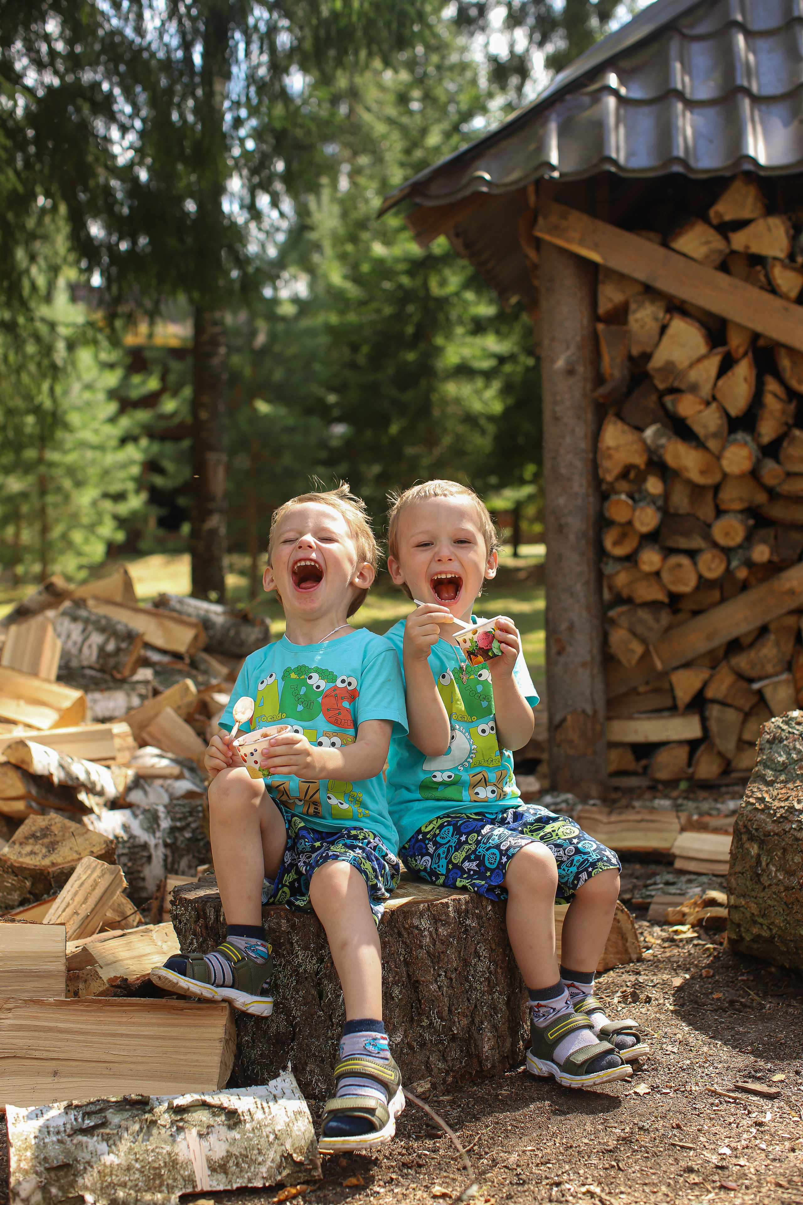 Миниатюра на пеньках. Детский и семейный фотограф Мария Киселёва. Москва