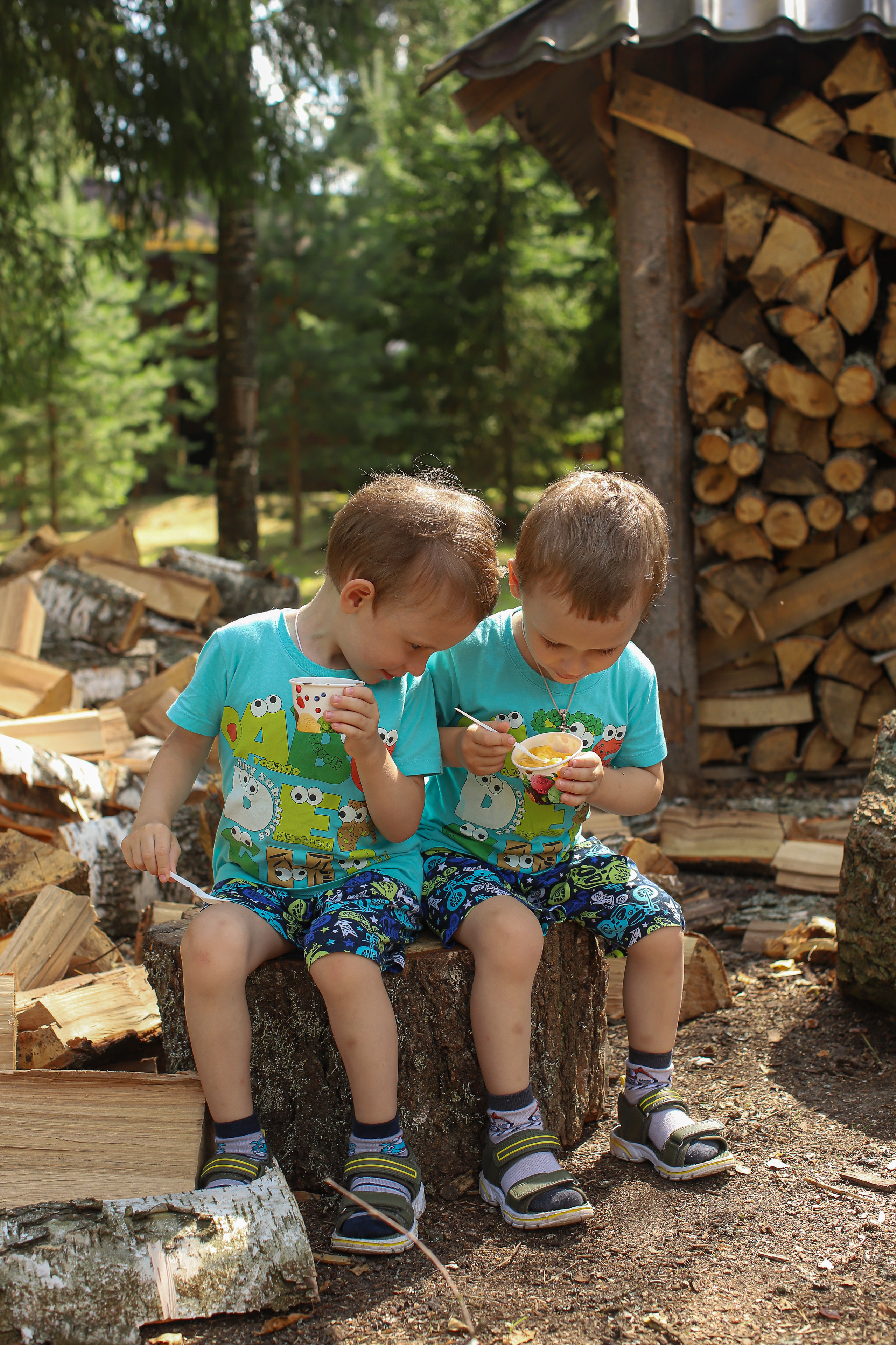 Миниатюра на пеньках. Детский и семейный фотограф Мария Киселёва. Москва