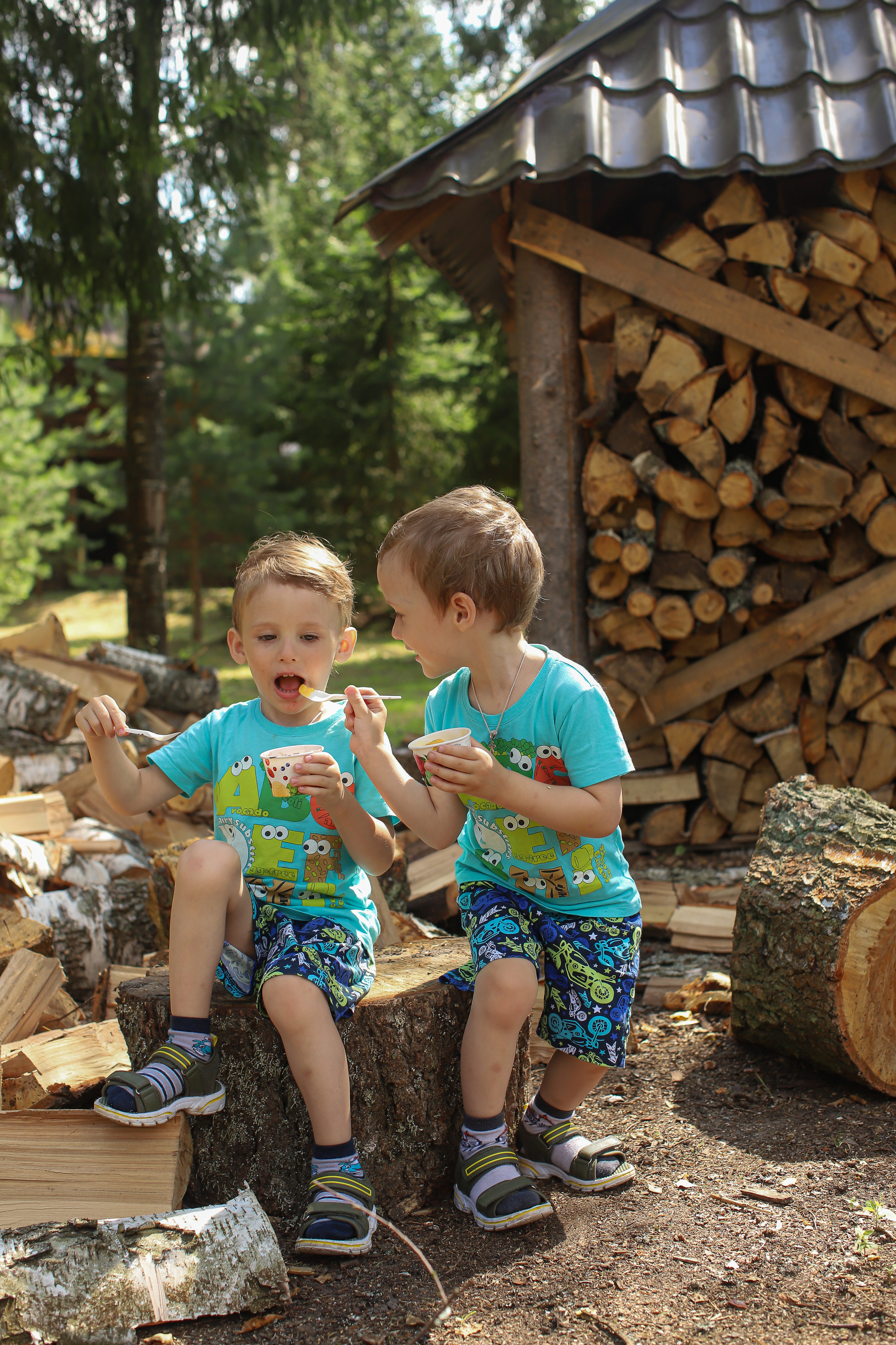 Миниатюра на пеньках. Детский и семейный фотограф Мария Киселёва. Москва