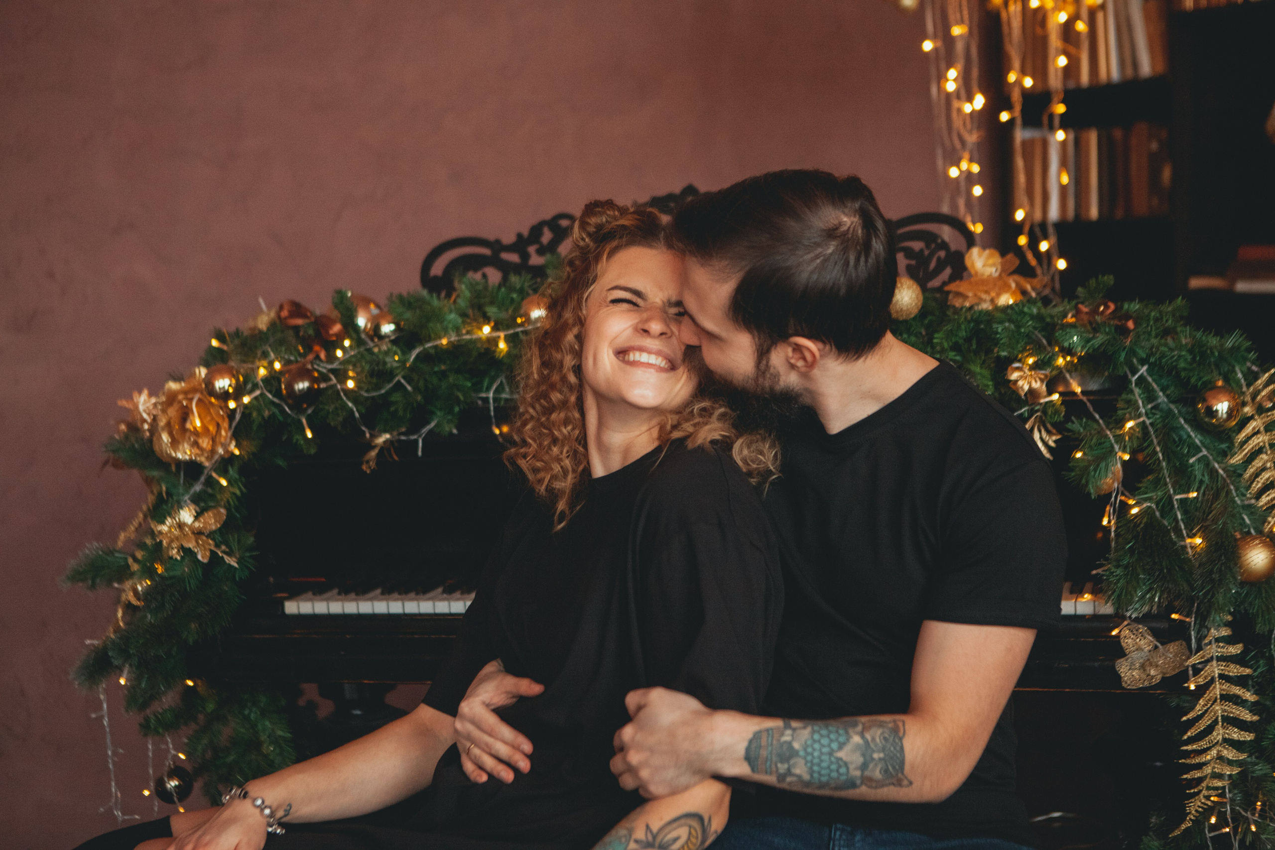 Новогодняя семейная фотосессия в студии. Фотограф Ольга Ефремова