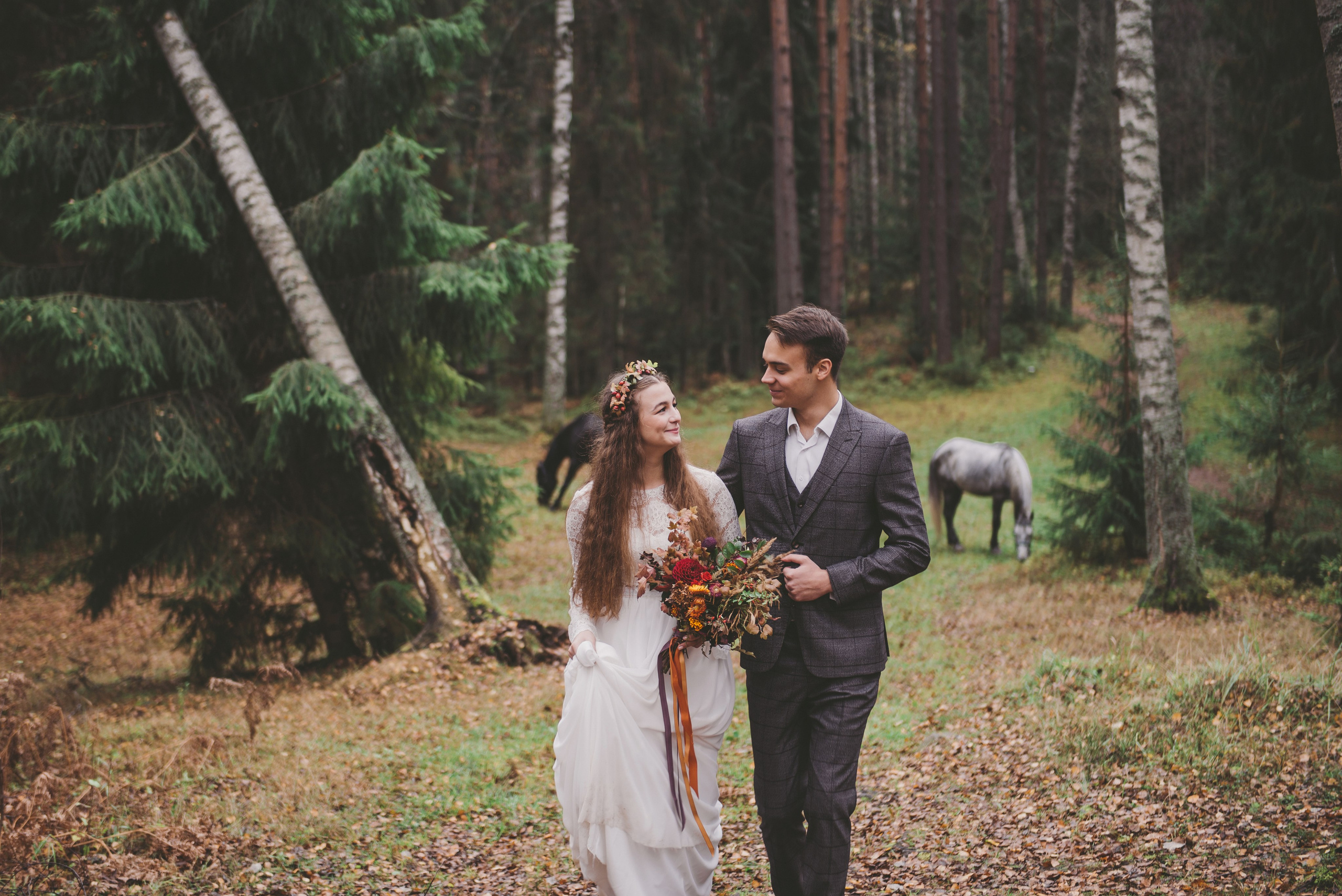 Лесная сказка с лошадками. Свадебный и семейный фотограф София Невская