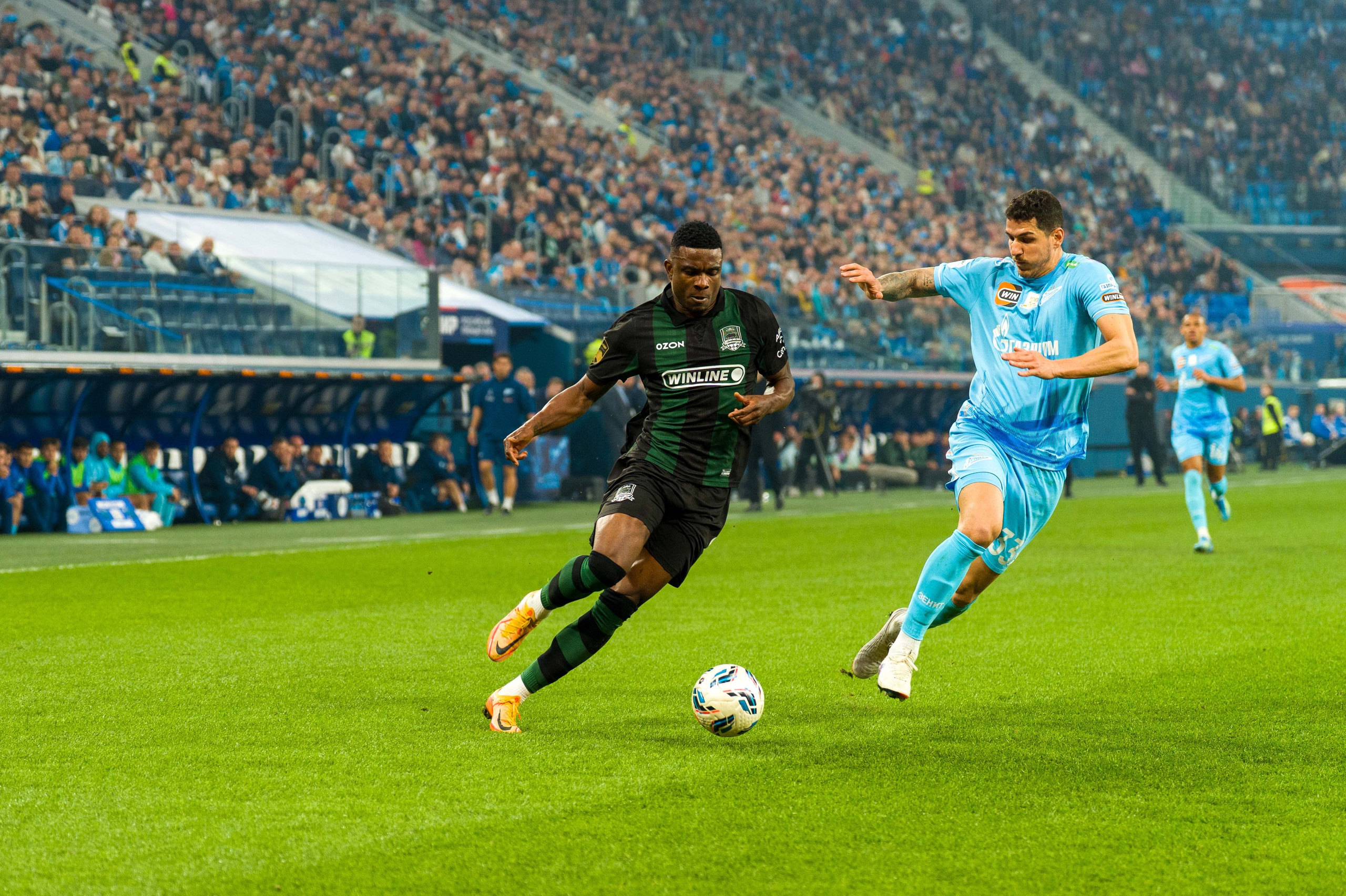 Zenit vs Krasnodar 1–1 | RPL Round 24 Match Photography at Gazprom Arena — Anton Hauff, Saint Petersburg. Sports Photographer in Saint Petersburg | Anton Hauff