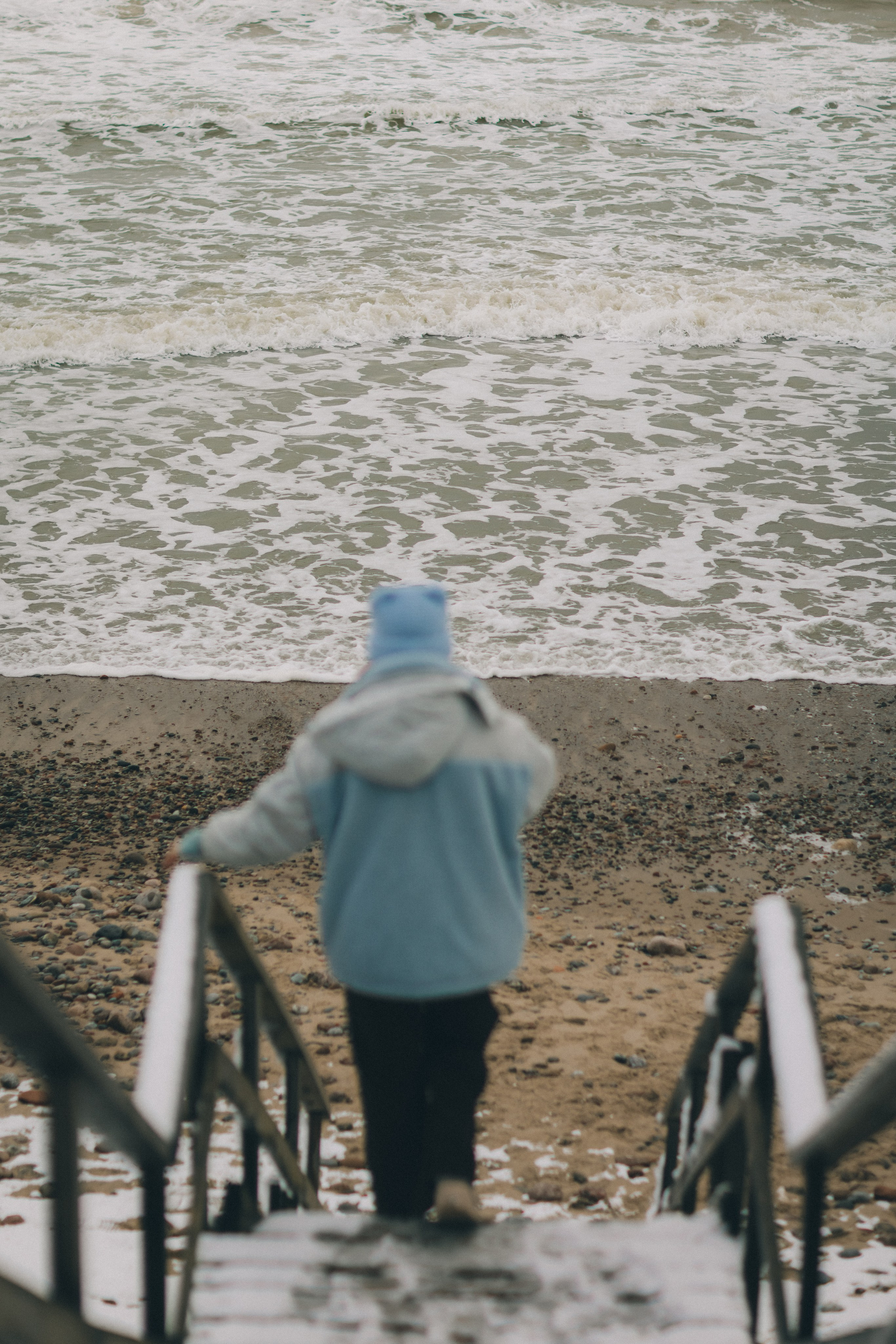 Маша и зима на Балтике. Фотограф Зеленоградск Красильникова Елена