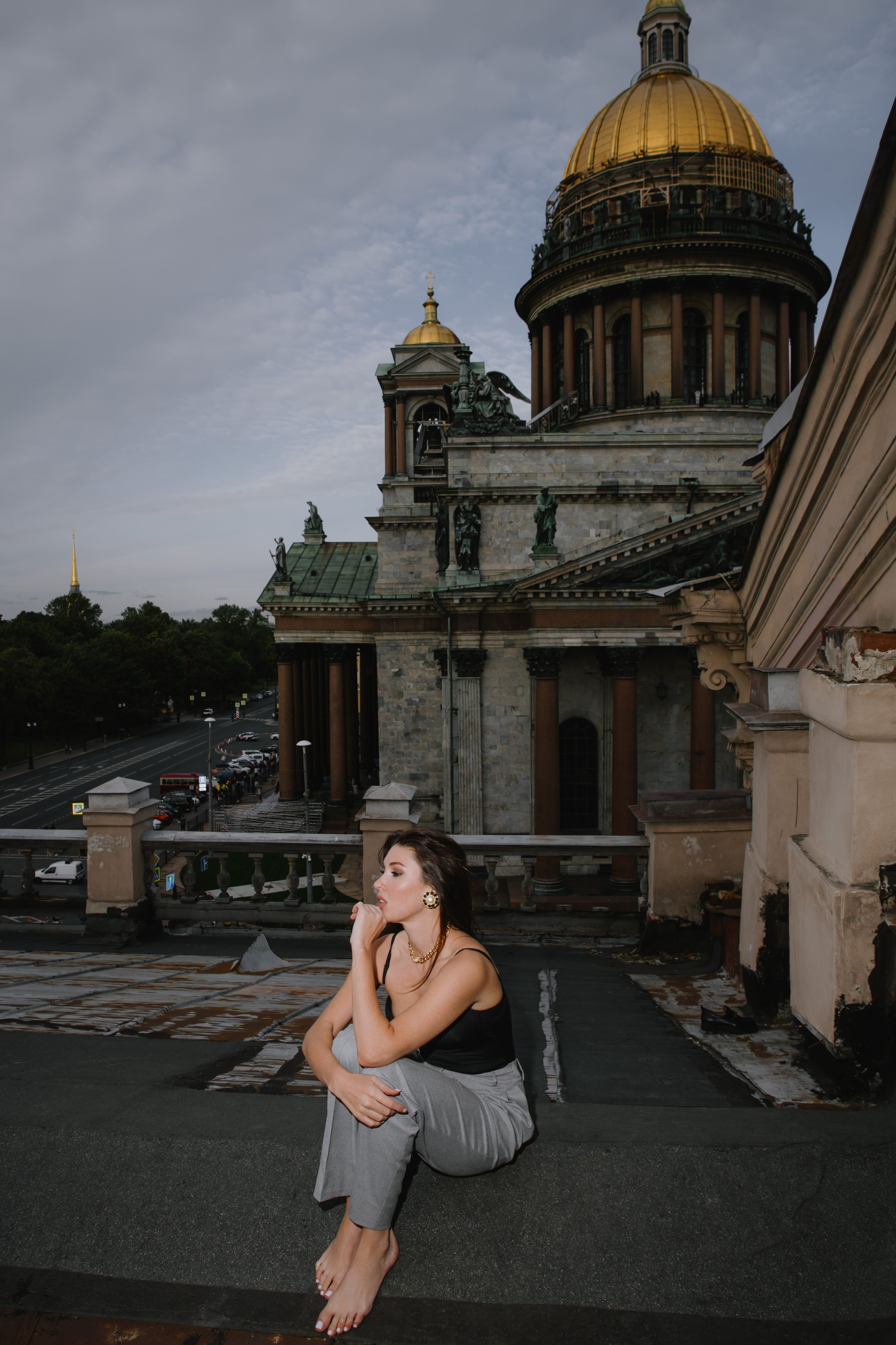 Вероника (съемка на крыше). Фотограф в Москве и Санкт-Петербурге Дарина