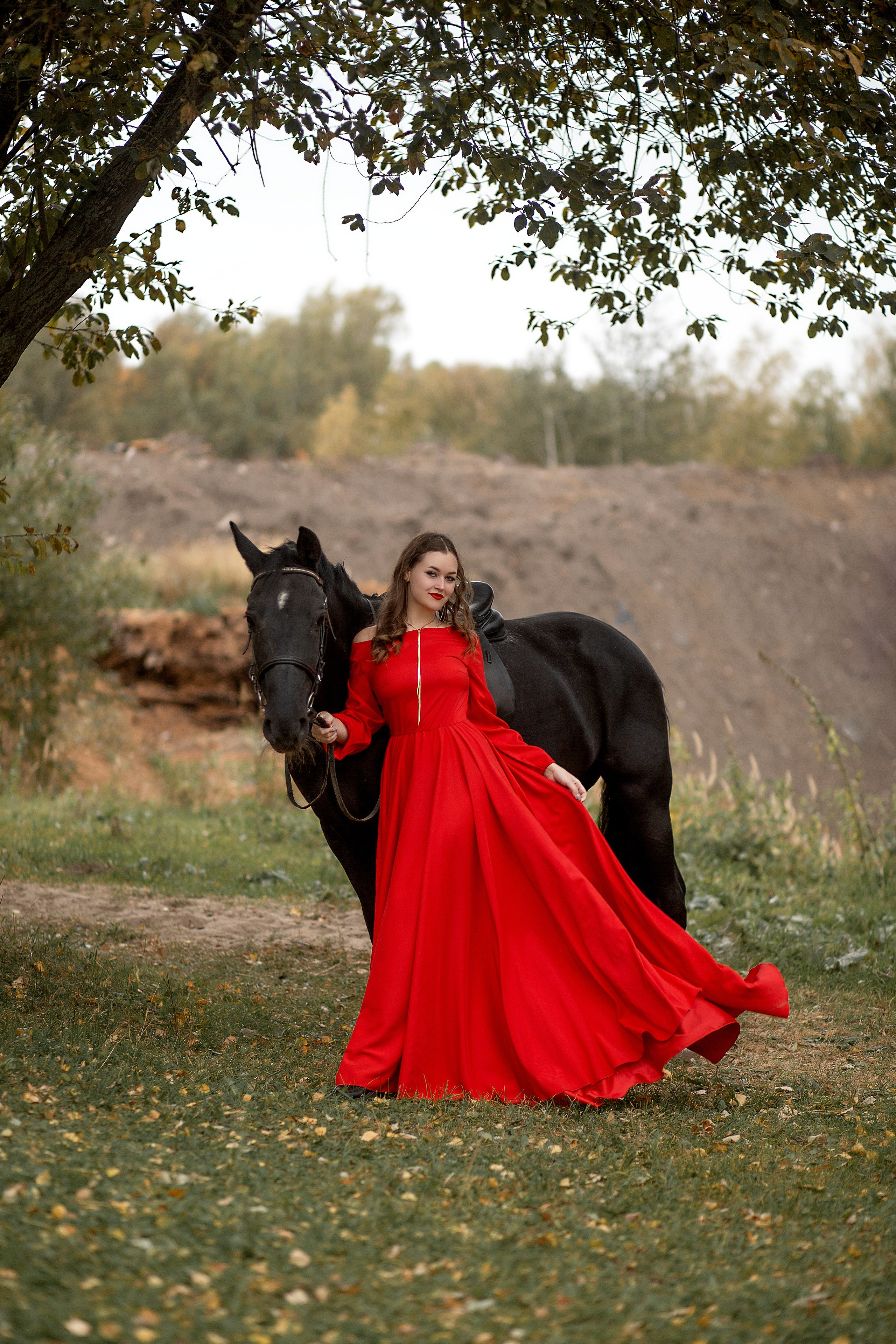 Наталия и Барс. Фотосессия с лошадьми в Нижнем Новгороде