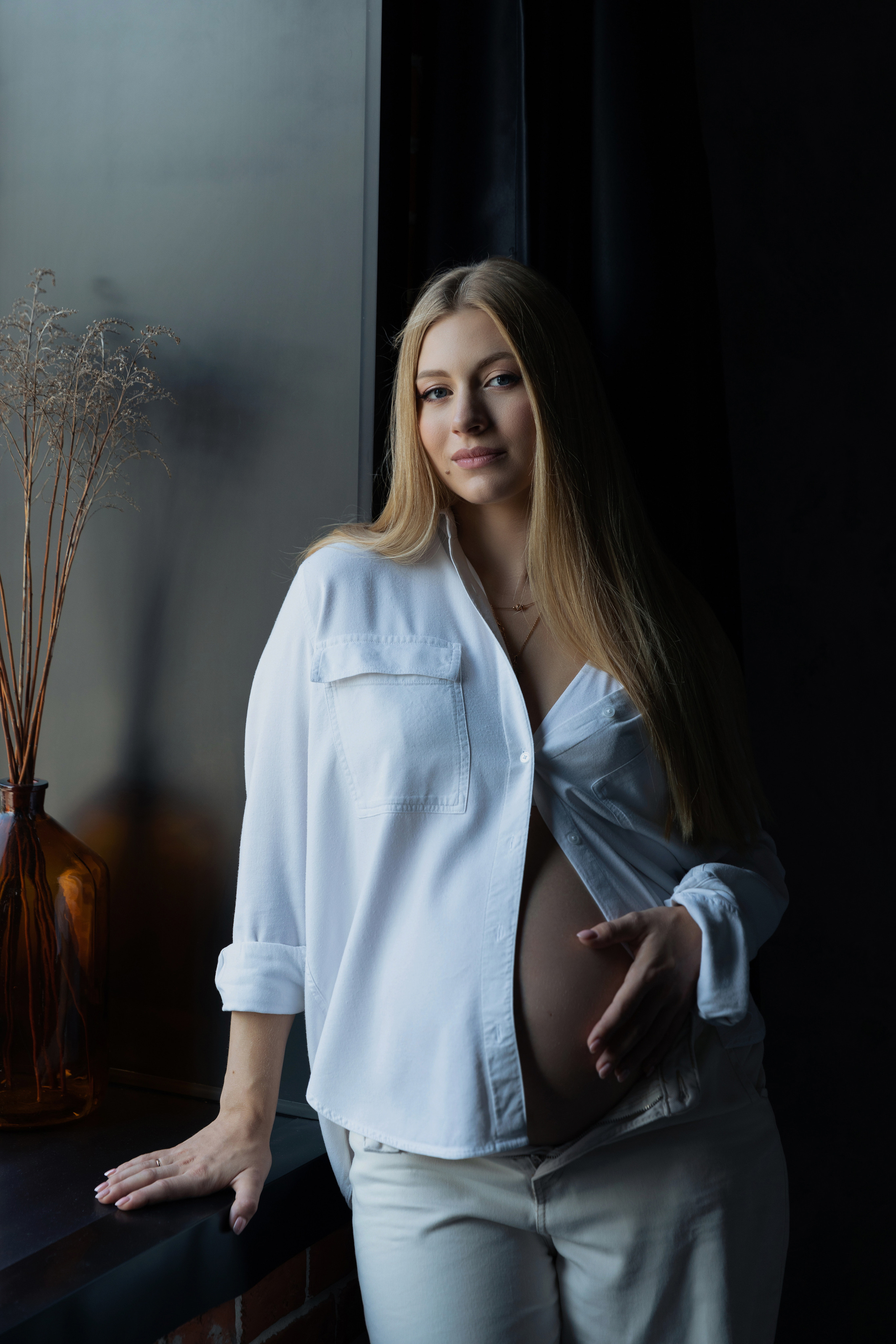 Беременность. Фотограф Мария Щеголькова. Чувственный женский портрет