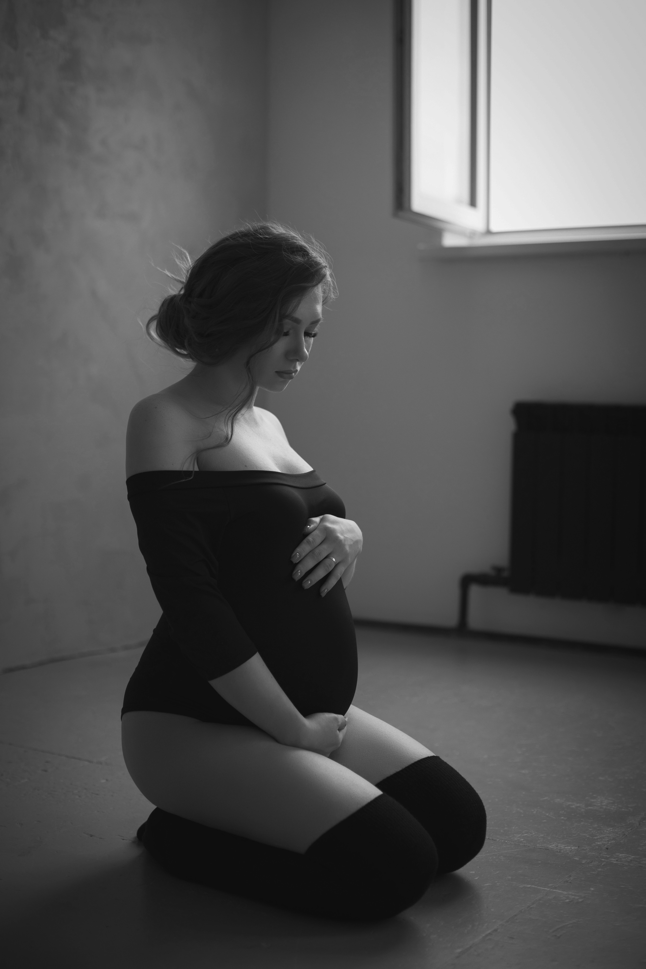 Беременность. Фотограф Мария Щеголькова. Чувственный женский портрет