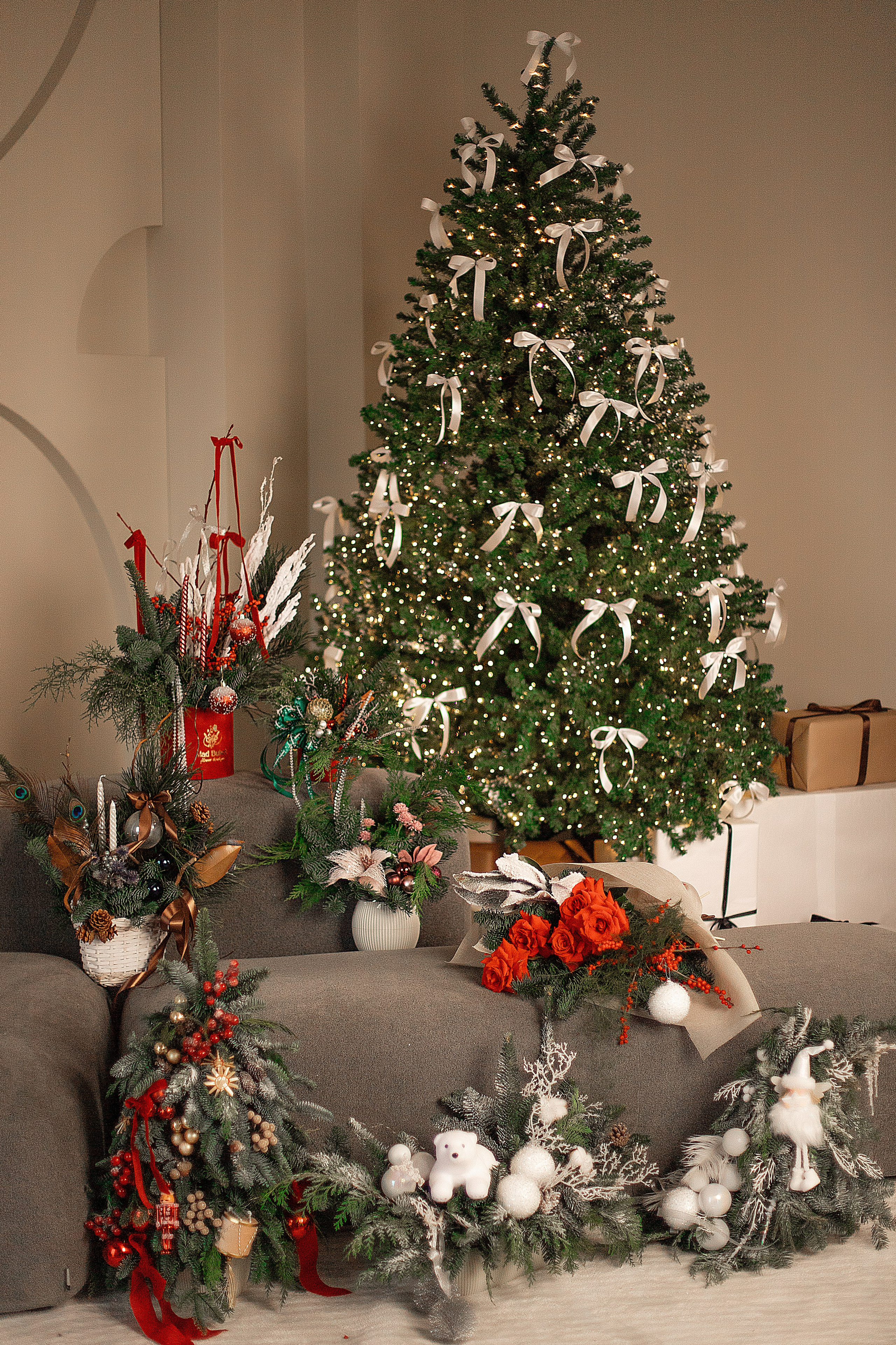 Новогодняя съемка для цветочного бутика. Семейный и индивидуальный фотограф в Ростове-на-Дону