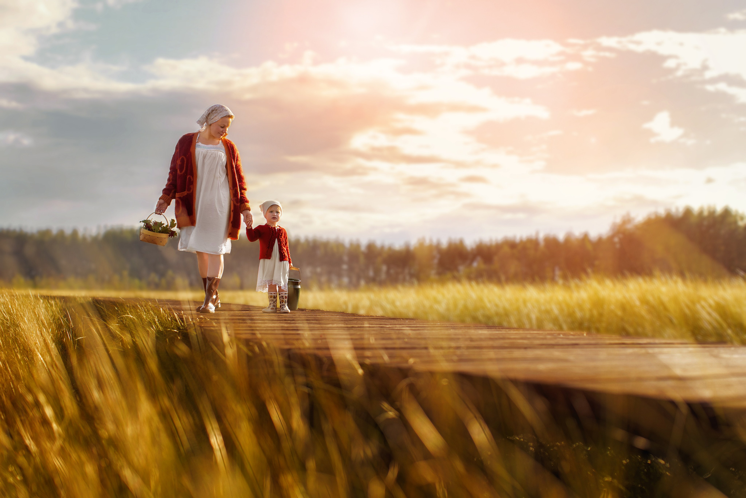 Семейная прогулка. Фотограф новорожденных, семейный фотограф в Санкт-Петербурге