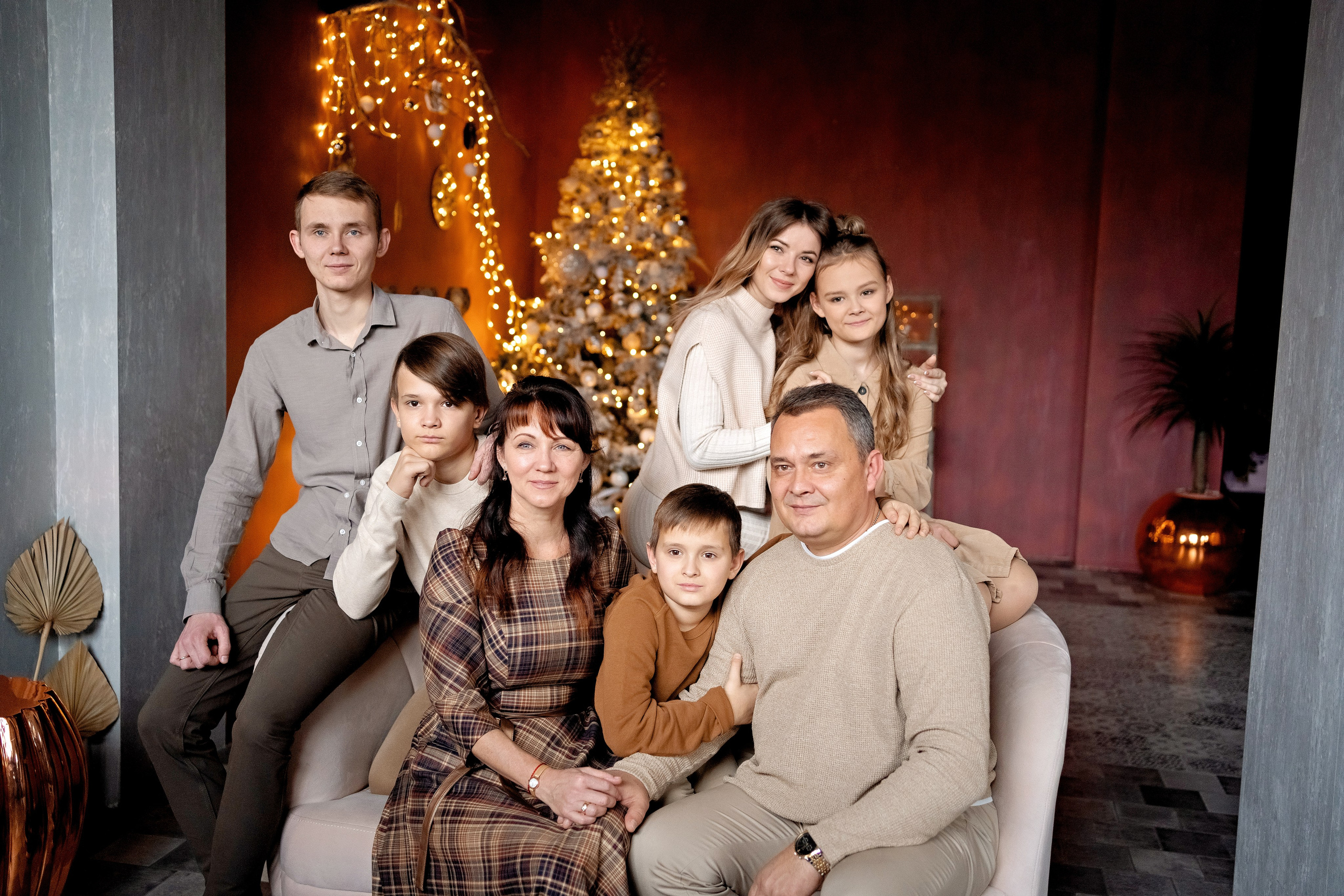 Новогодняя семейная фотосессия. Семейный и детский фотограф в Москве Екатерина Офицерова